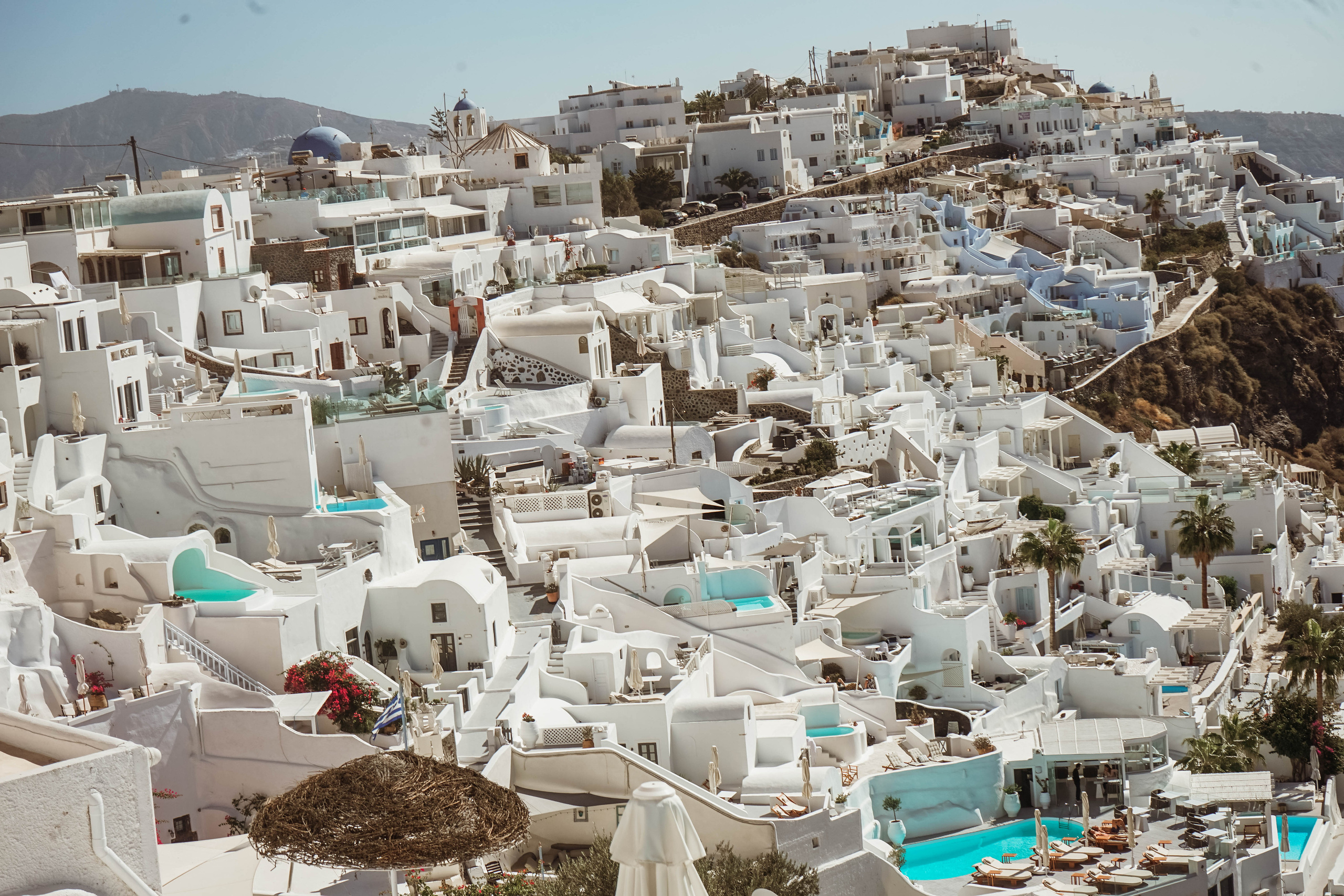 Santorini is the whitest island in Greece