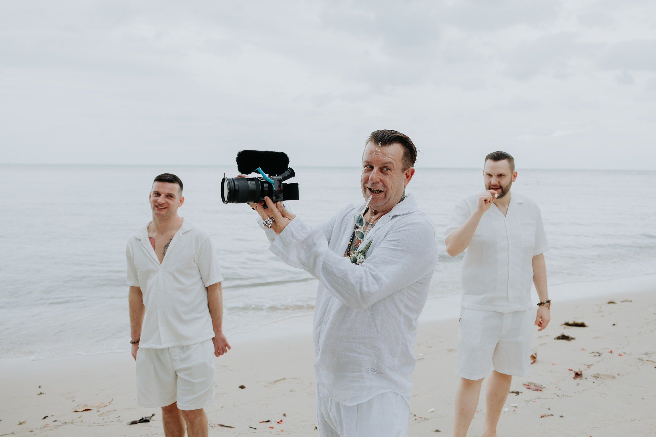 Simone & Matthias Peter. Buddhist blessing wedding Ceremony on Koh Samui, Thailand
