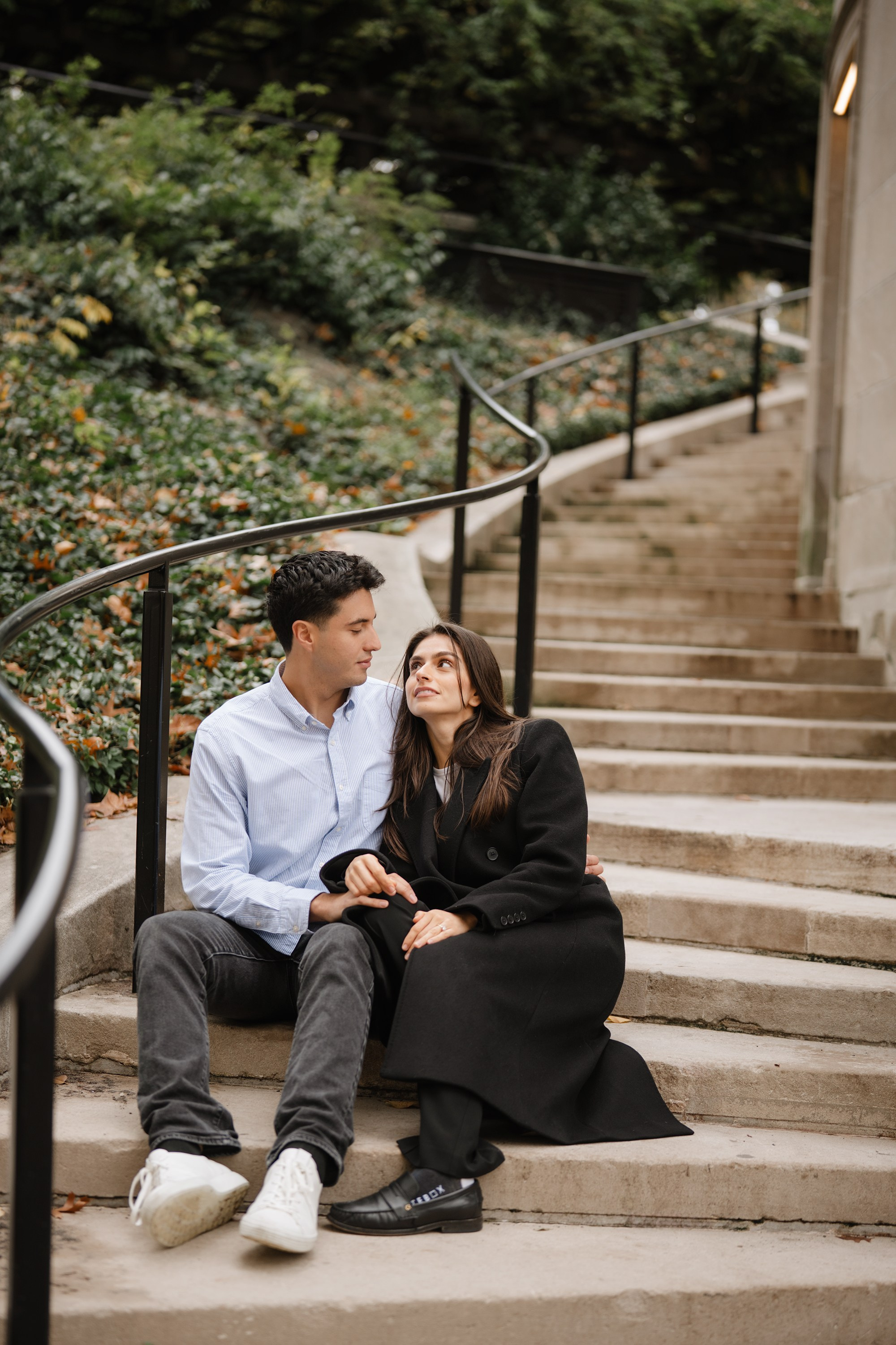 Proposal in Central Park. Fall 2025. Portrait and wedding photographer in New York