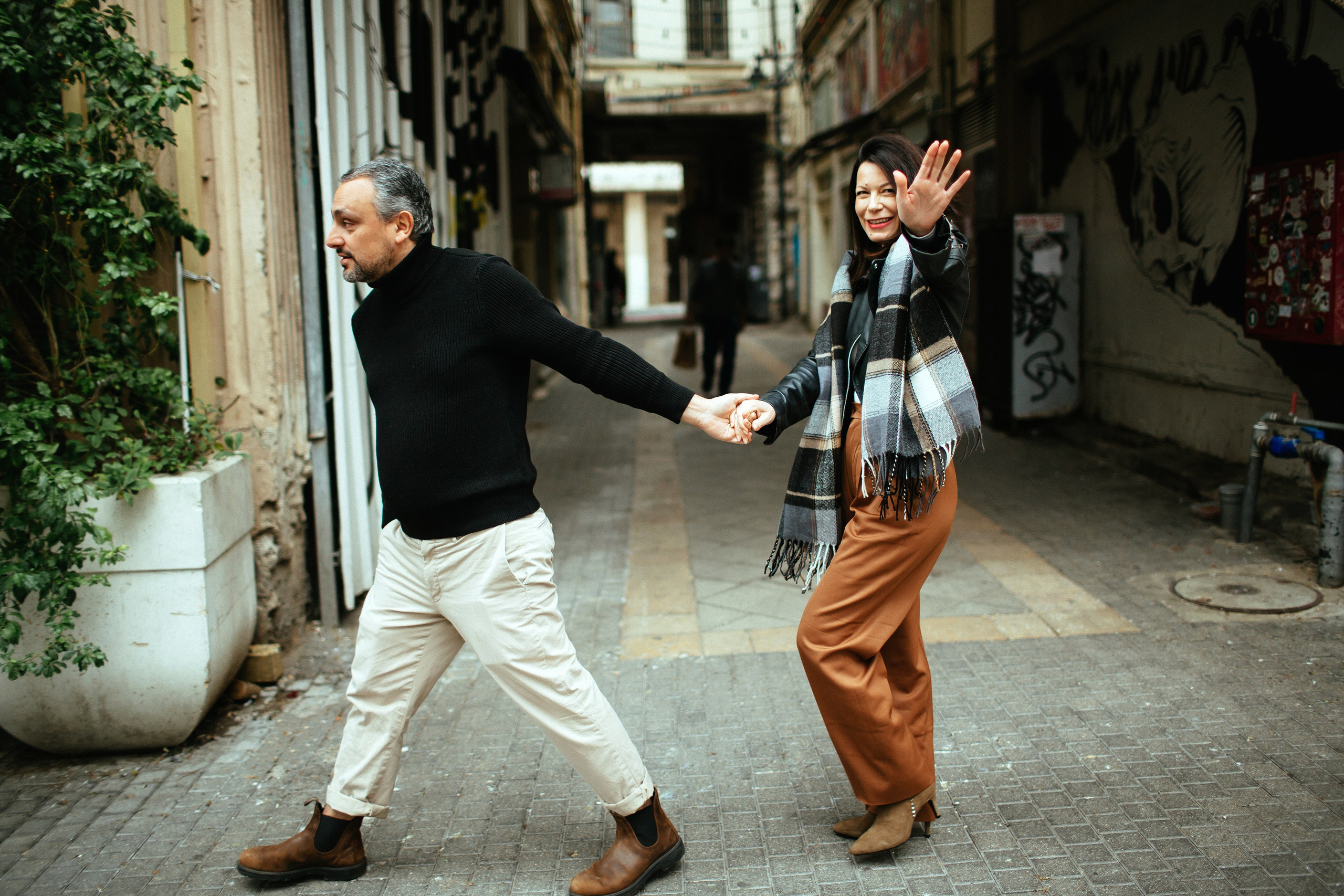 Valentines Day in Downtown Haifa. Family photographer in Israel
