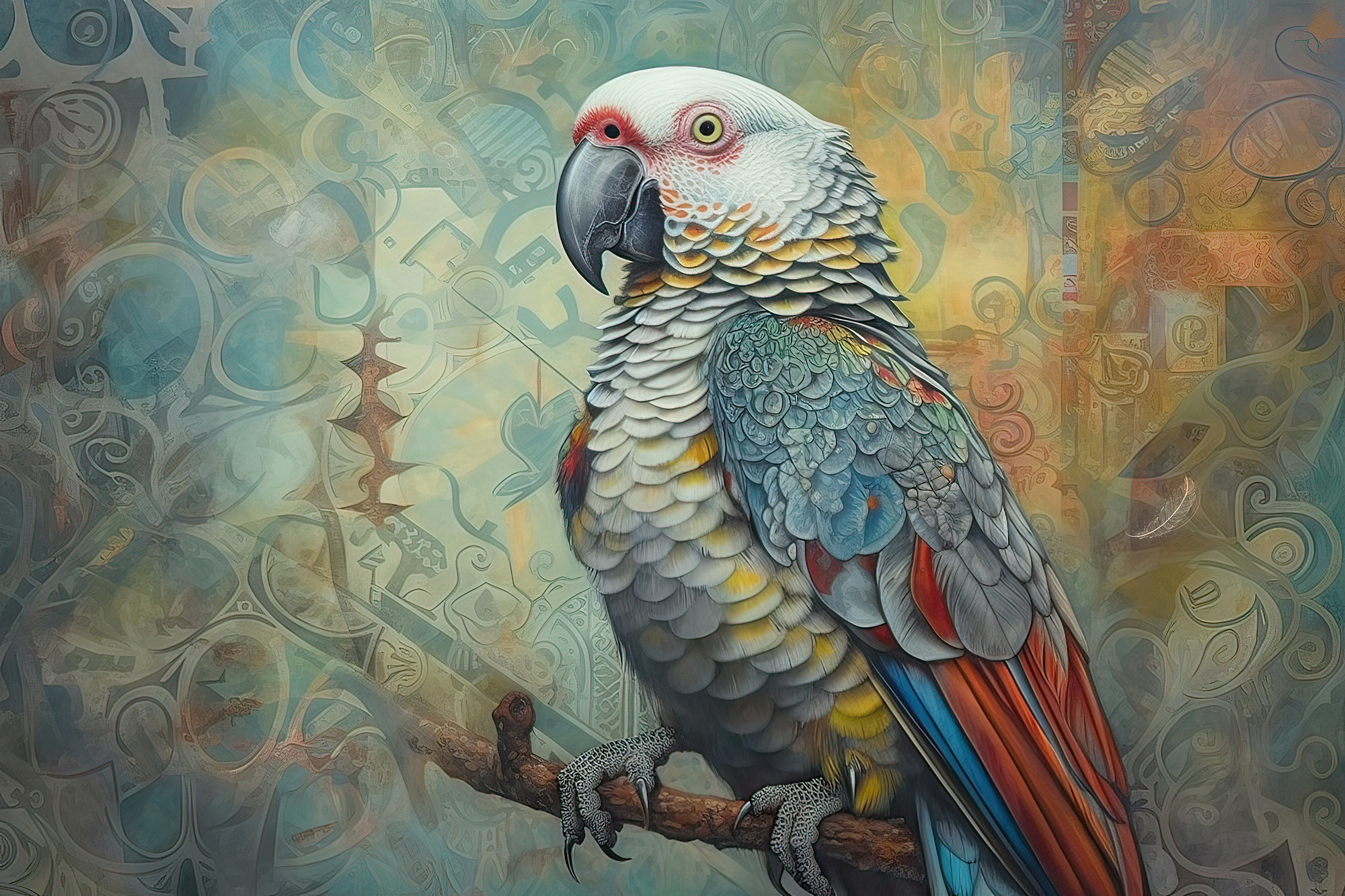 Parrot Collection Sacred Animals Artwork #26 Lolly Shine. Lolly Shine. Contemporary digital artist