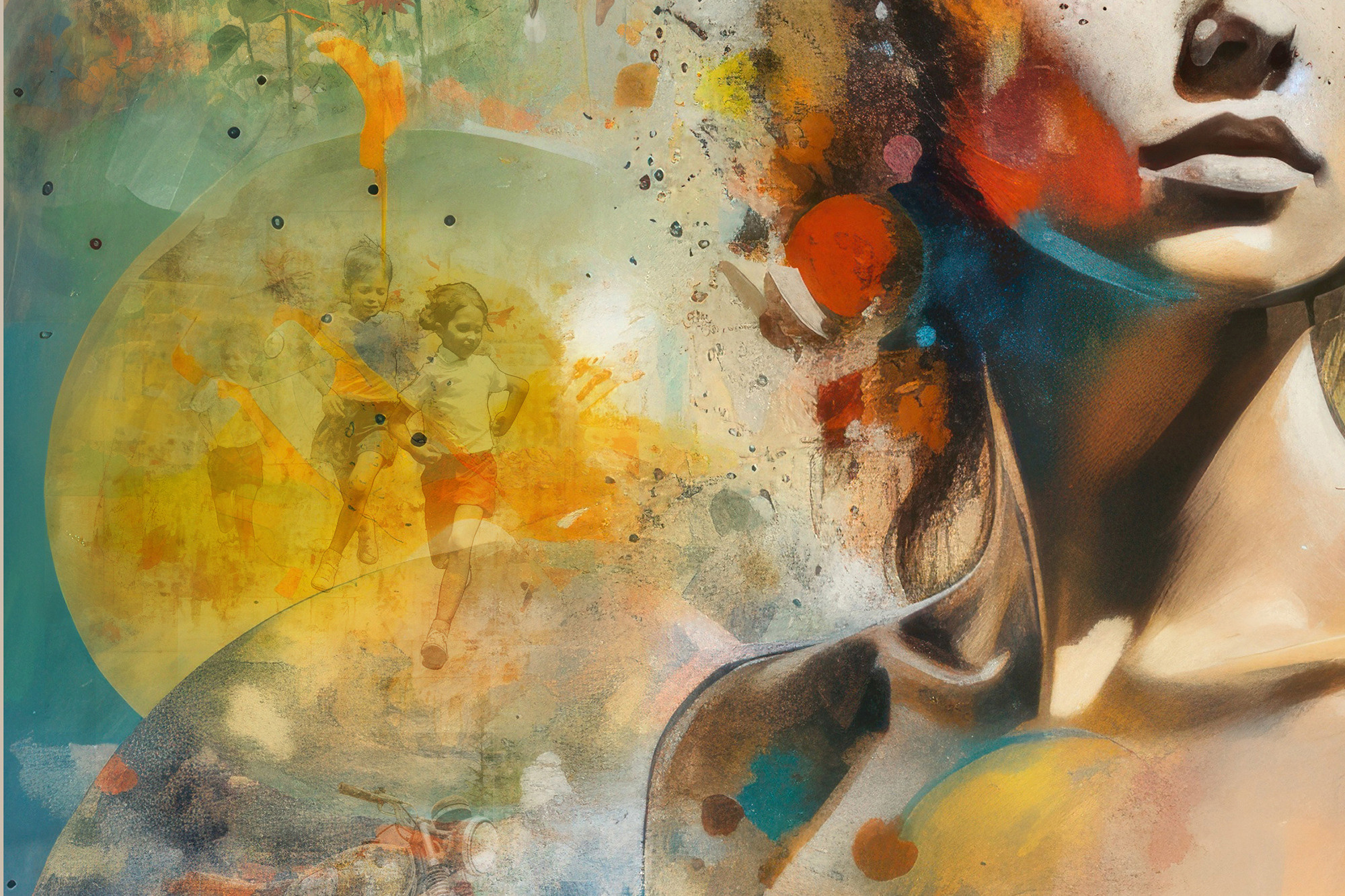 One Life. Digital collage. One-of-a-Kind. Lolly Shine. Contemporary digital artist