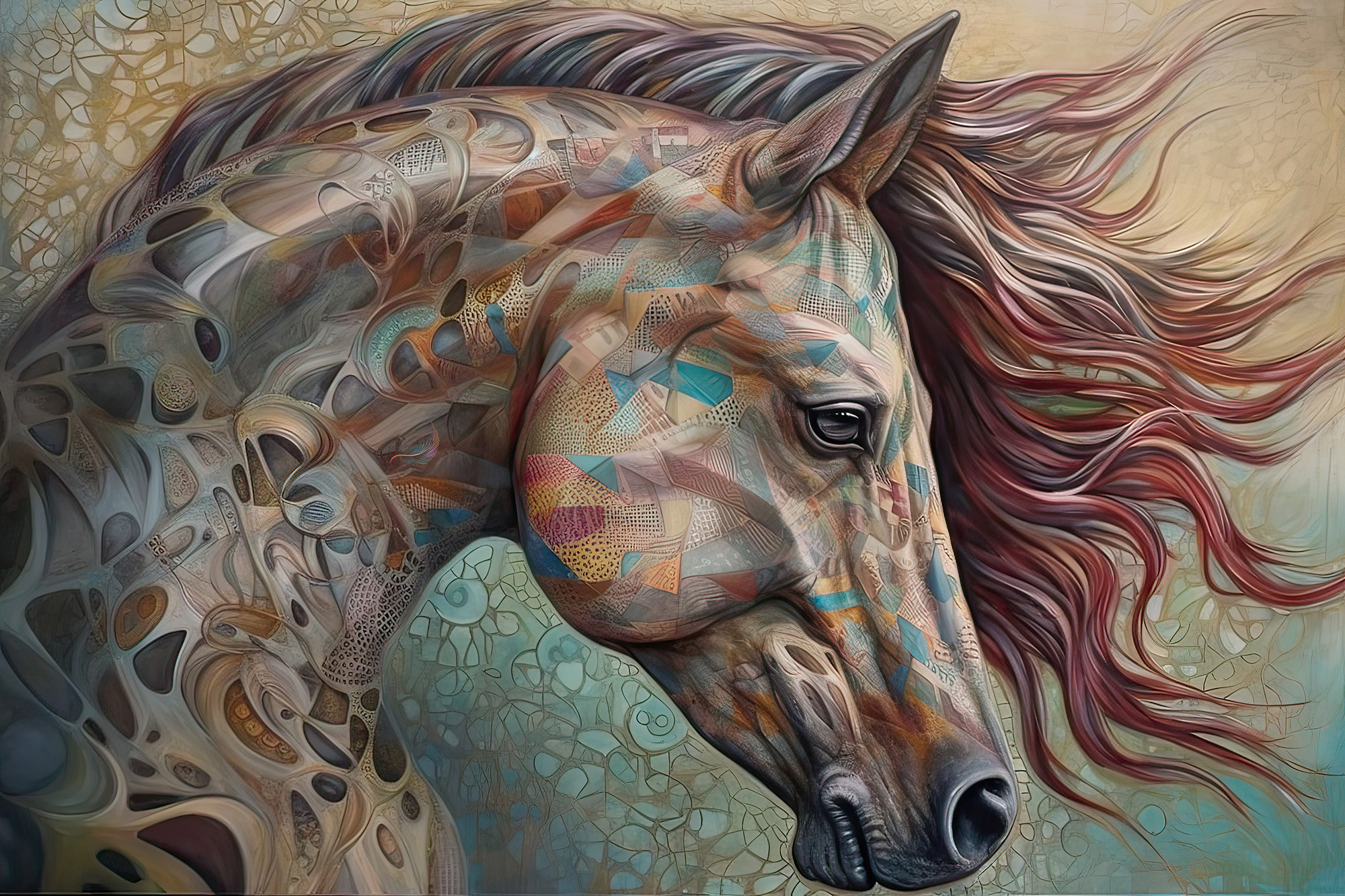 Horse Collection Sacred Animals Artwork #16 Lolly Shine. Lolly Shine. Contemporary digital artist