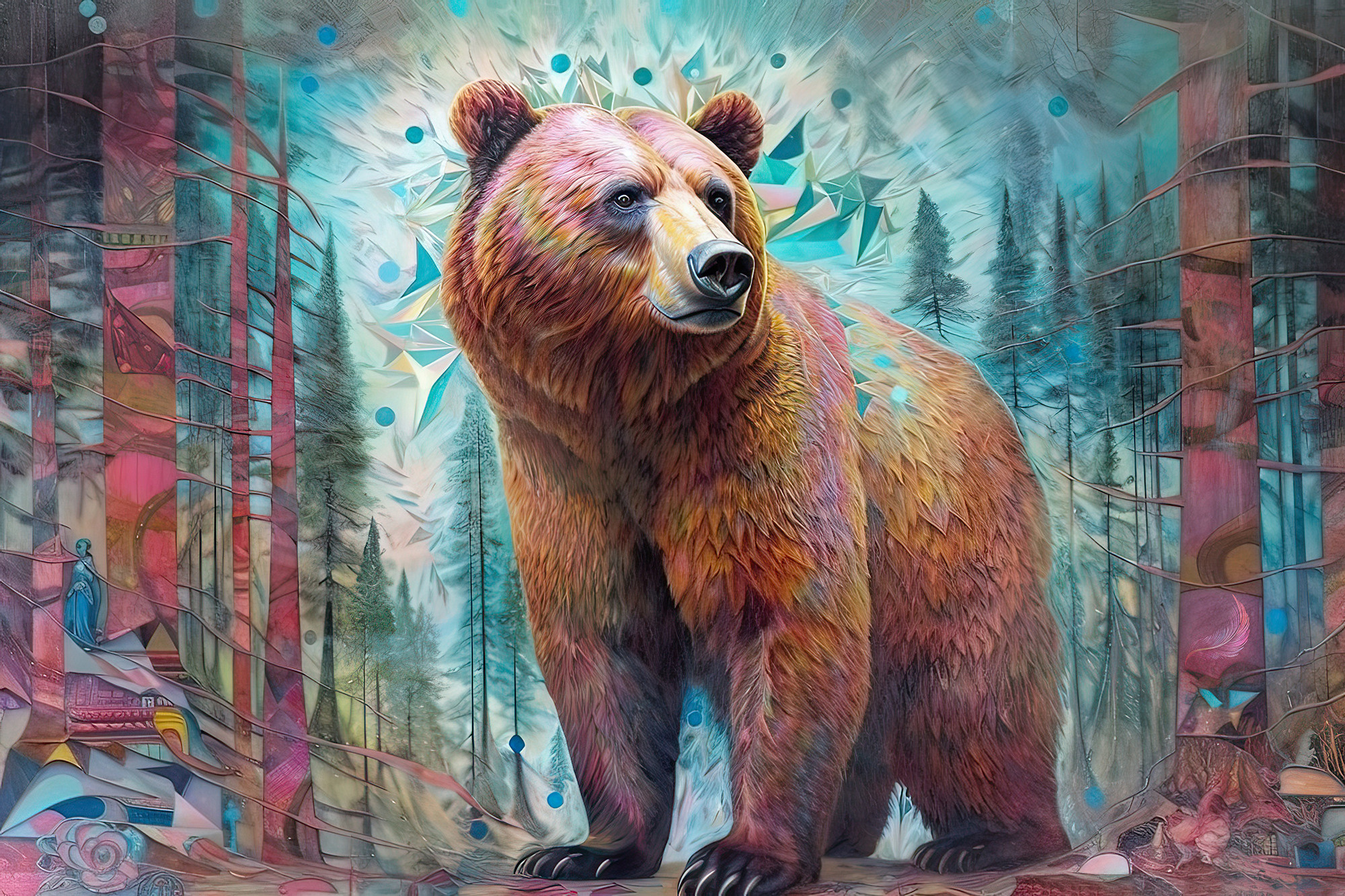 Bear Collection Sacred Animals Artwork #8 Lolly Shine. Lolly Shine. Contemporary digital artist