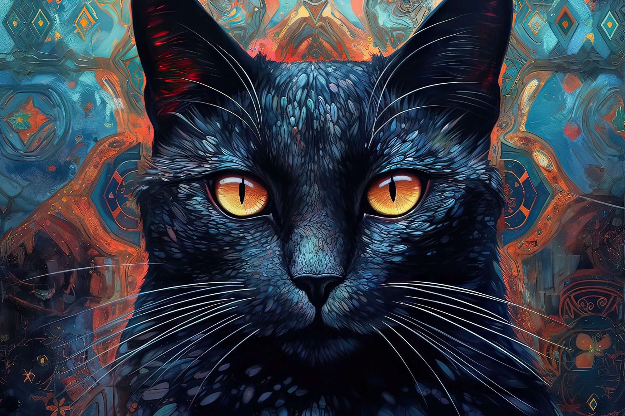 Cat. Artwork #17 from Collection “Sacred Animals”