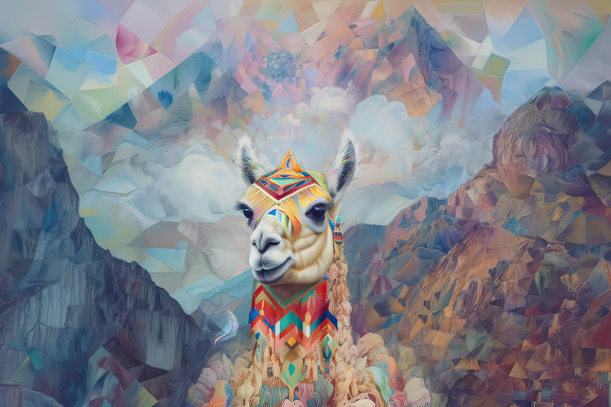 Lama Collection Sacred Animals Artwork #3 Lolly Shine. Lolly Shine. Contemporary digital artist