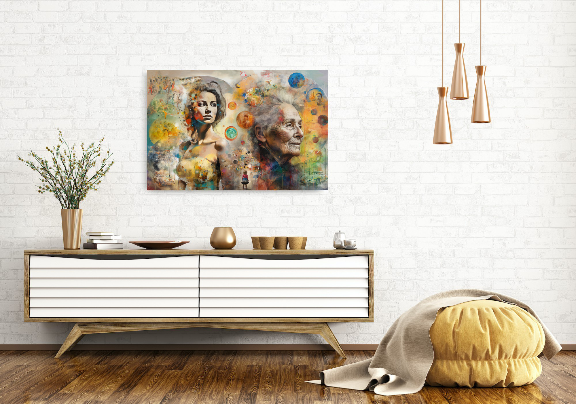 One Life. Digital collage. One-of-a-Kind. Lolly Shine. Contemporary digital artist