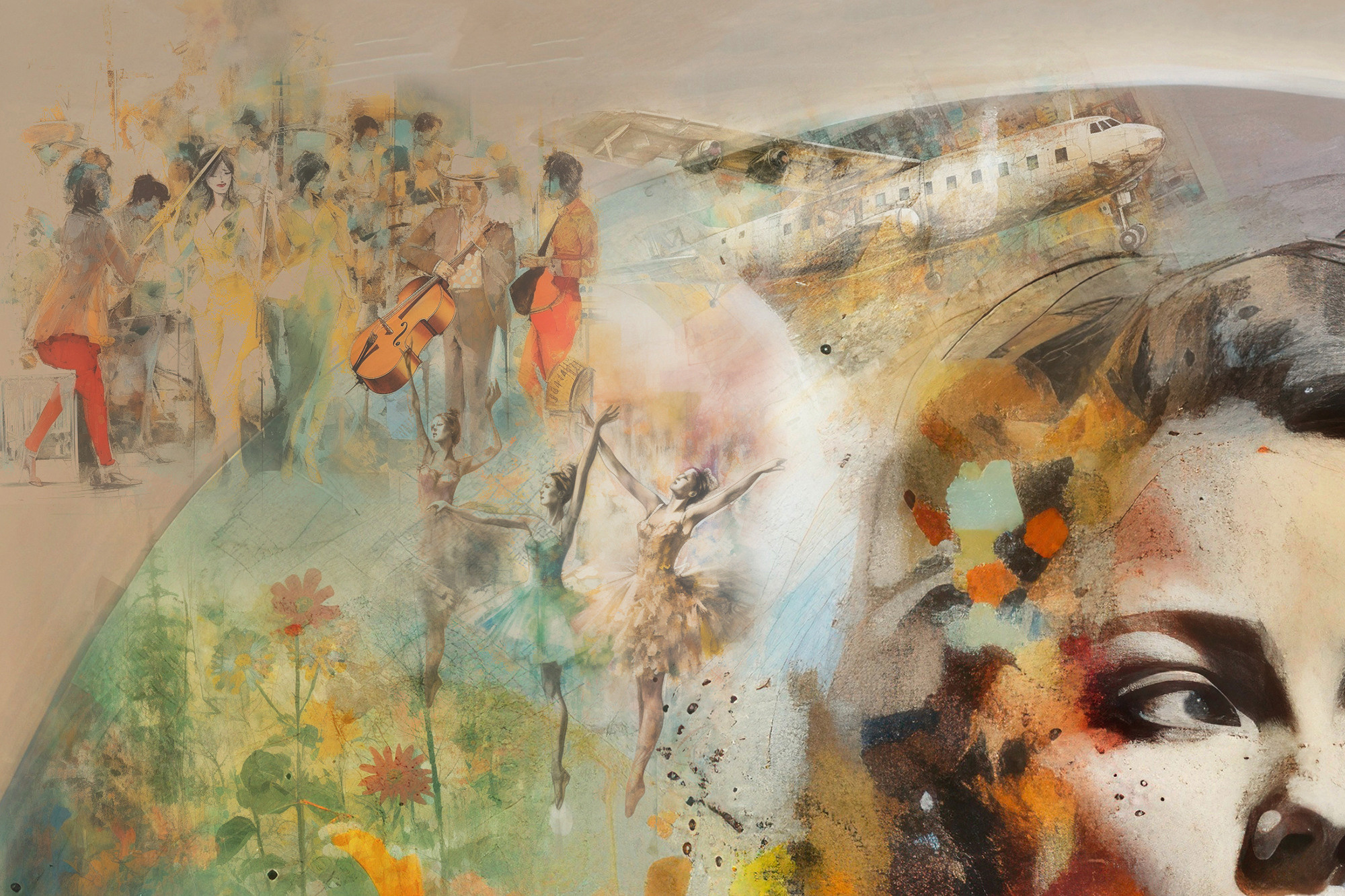 One Life. Digital collage. One-of-a-Kind. Lolly Shine. Contemporary digital artist