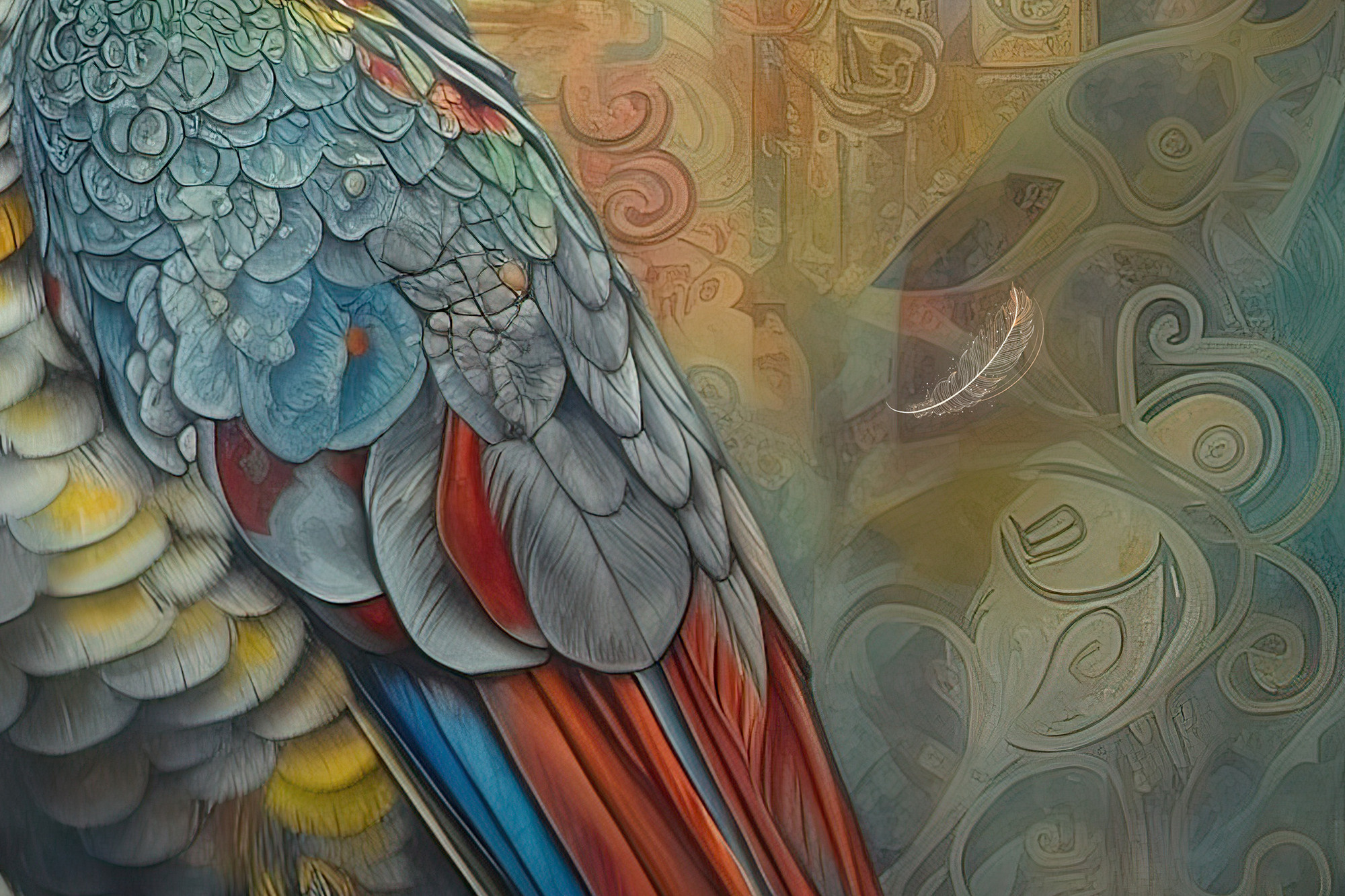 Parrot Collection Sacred Animals Artwork #26 Lolly Shine. Lolly Shine. Contemporary digital artist