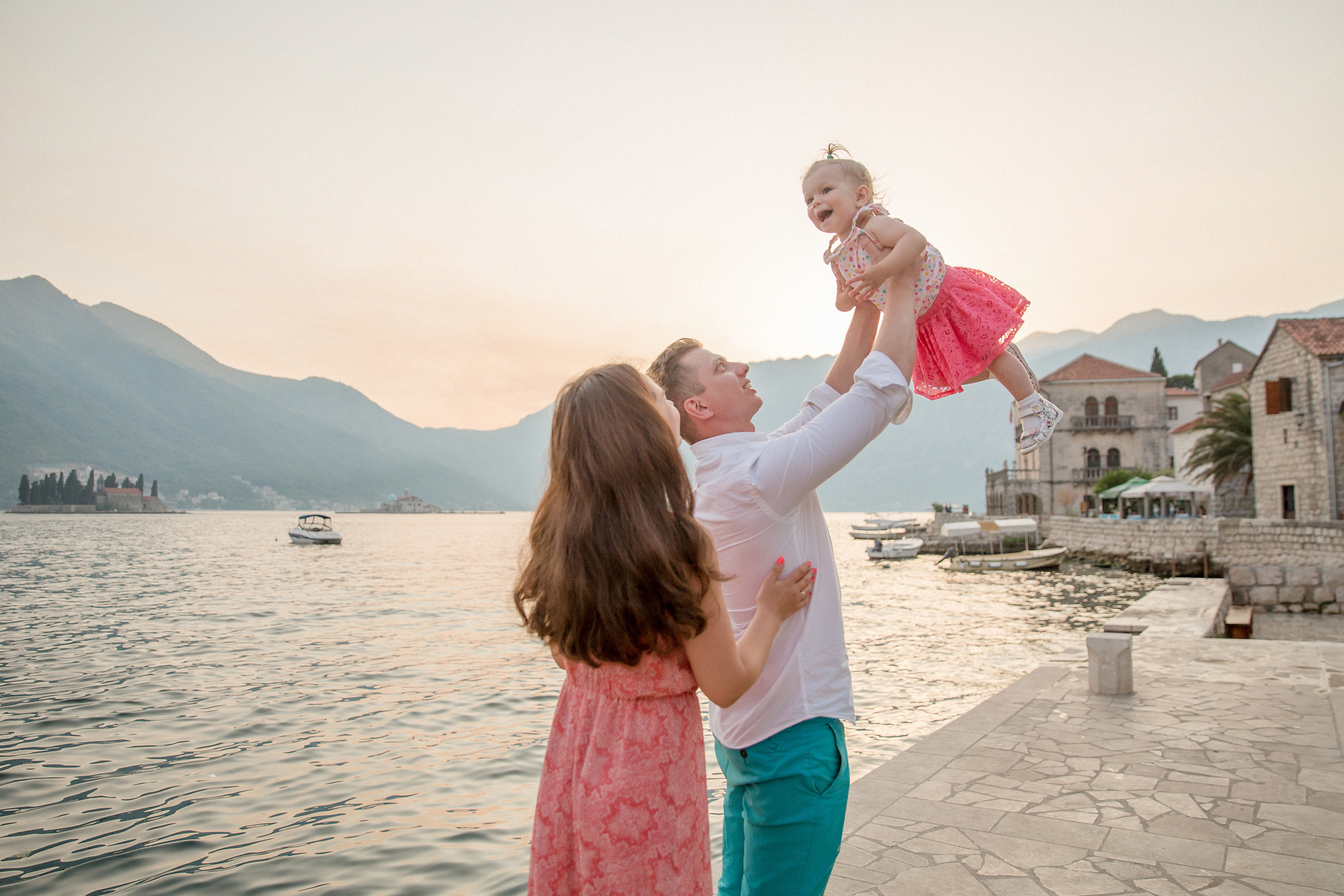 Family photo session in Perast Montenegro
