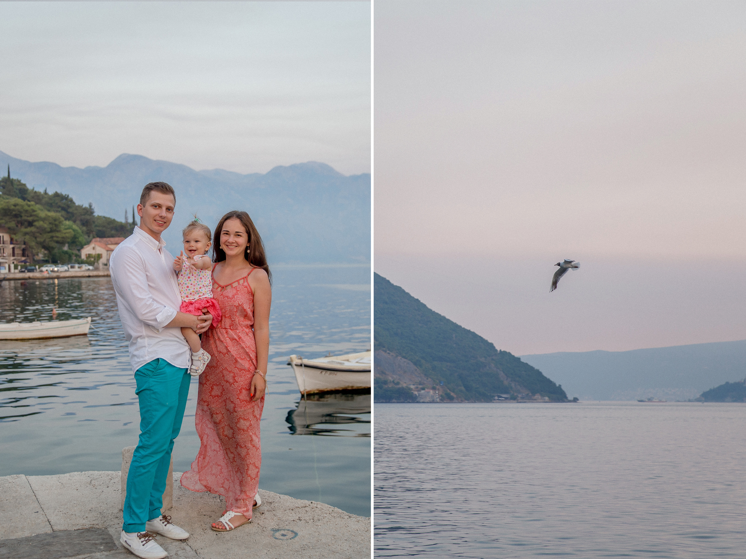 Family photo session in Perast Montenegro