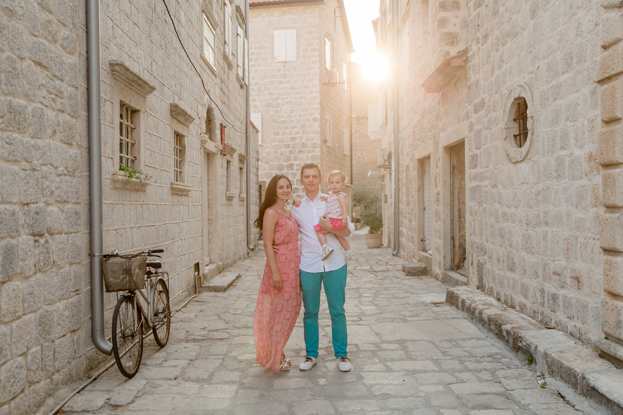 Family photo session in Perast Montenegro