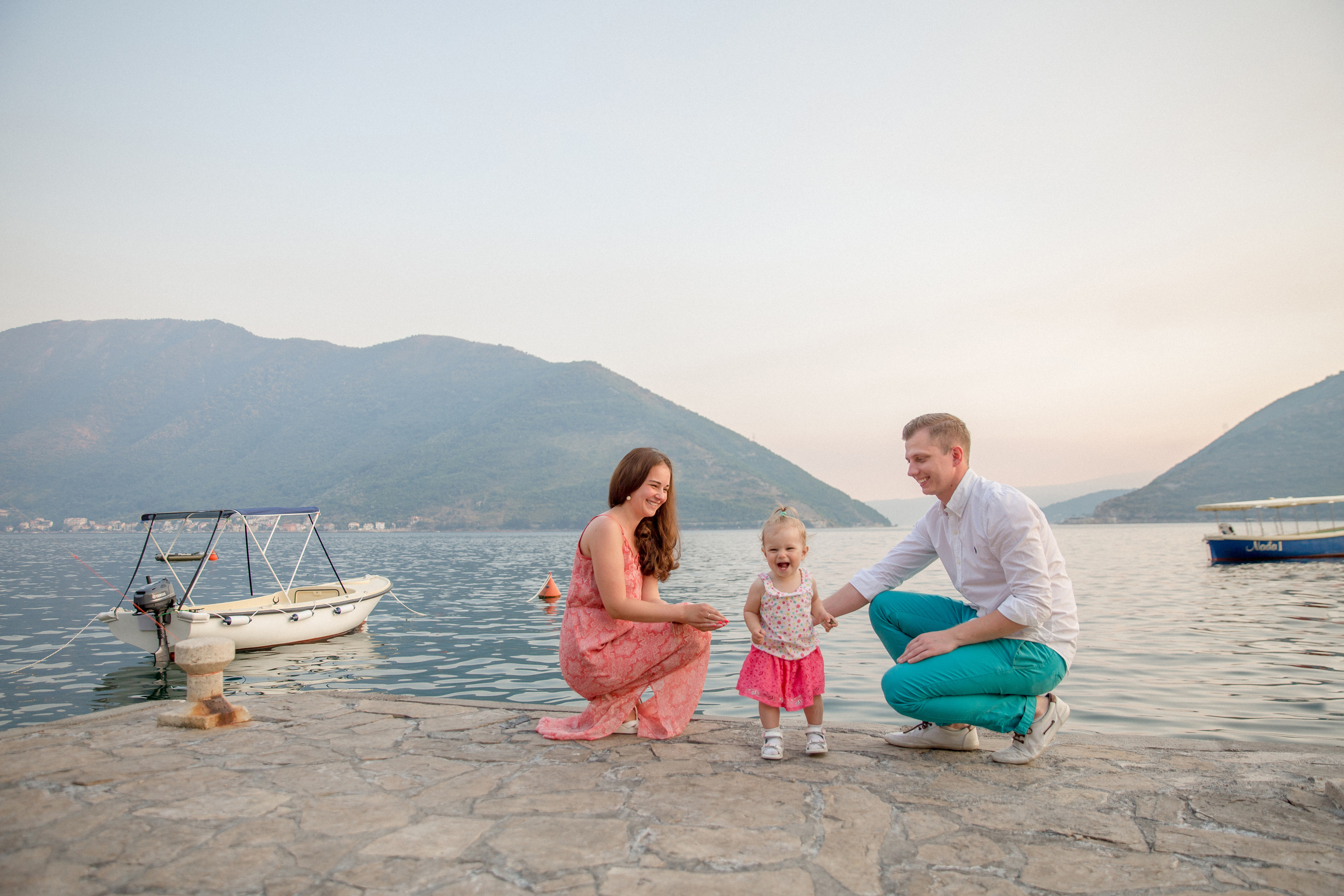 Family photo session in Perast Montenegro