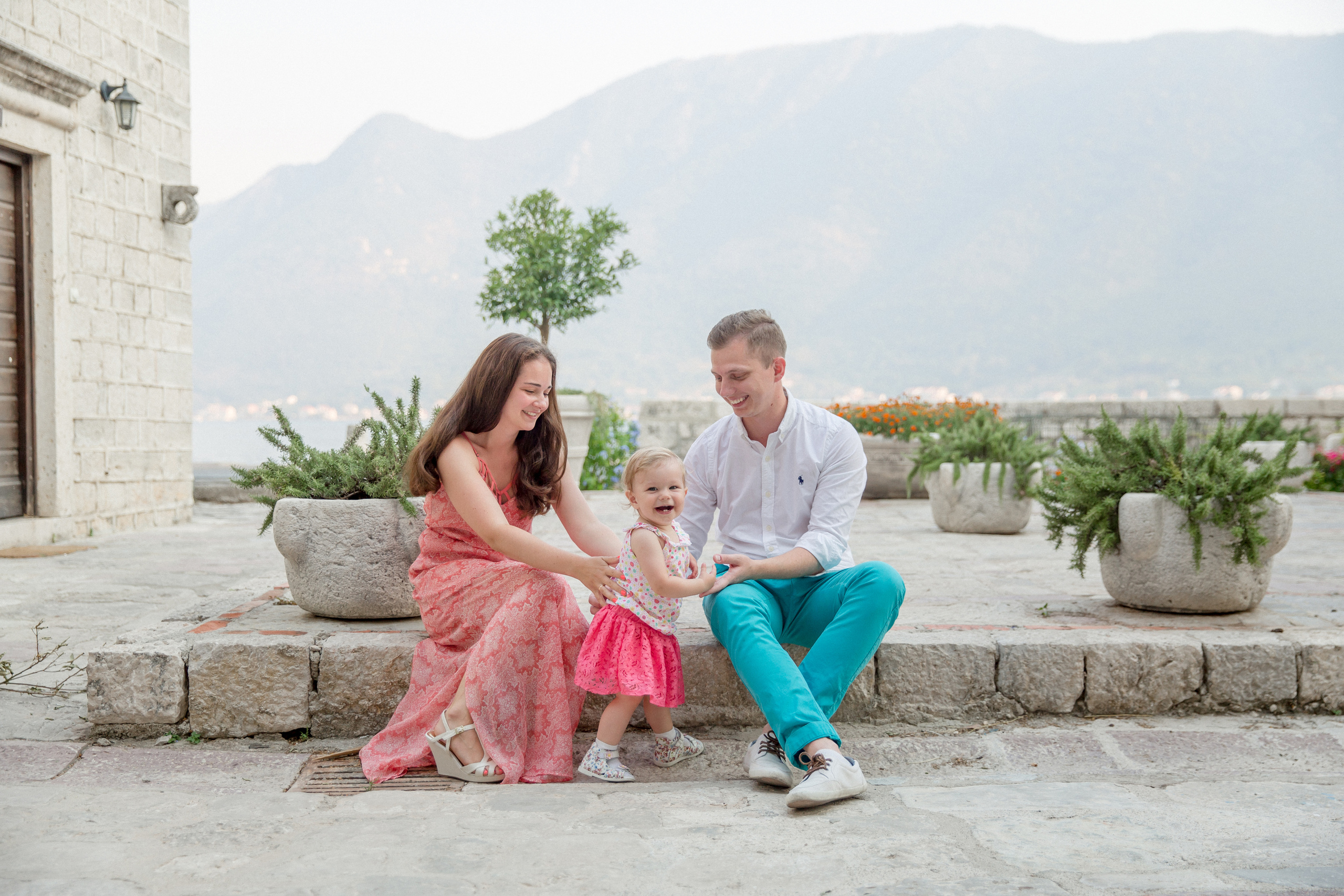 Family photo session in Perast Montenegro