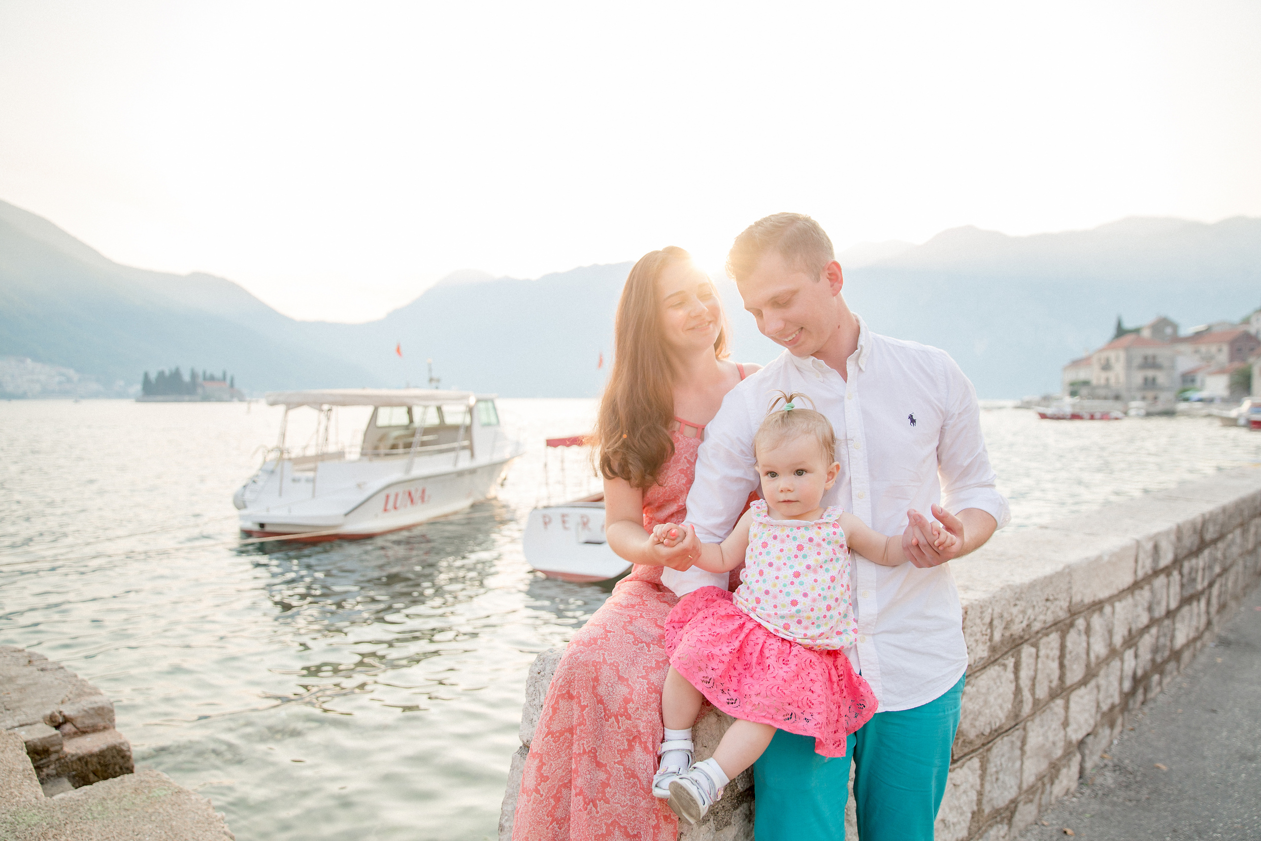 Family photo session in Perast Montenegro
