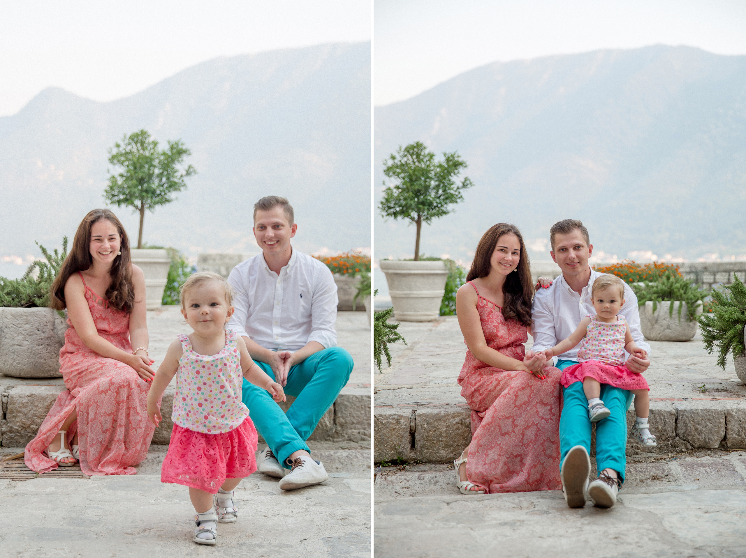 Family photo session in Perast Montenegro