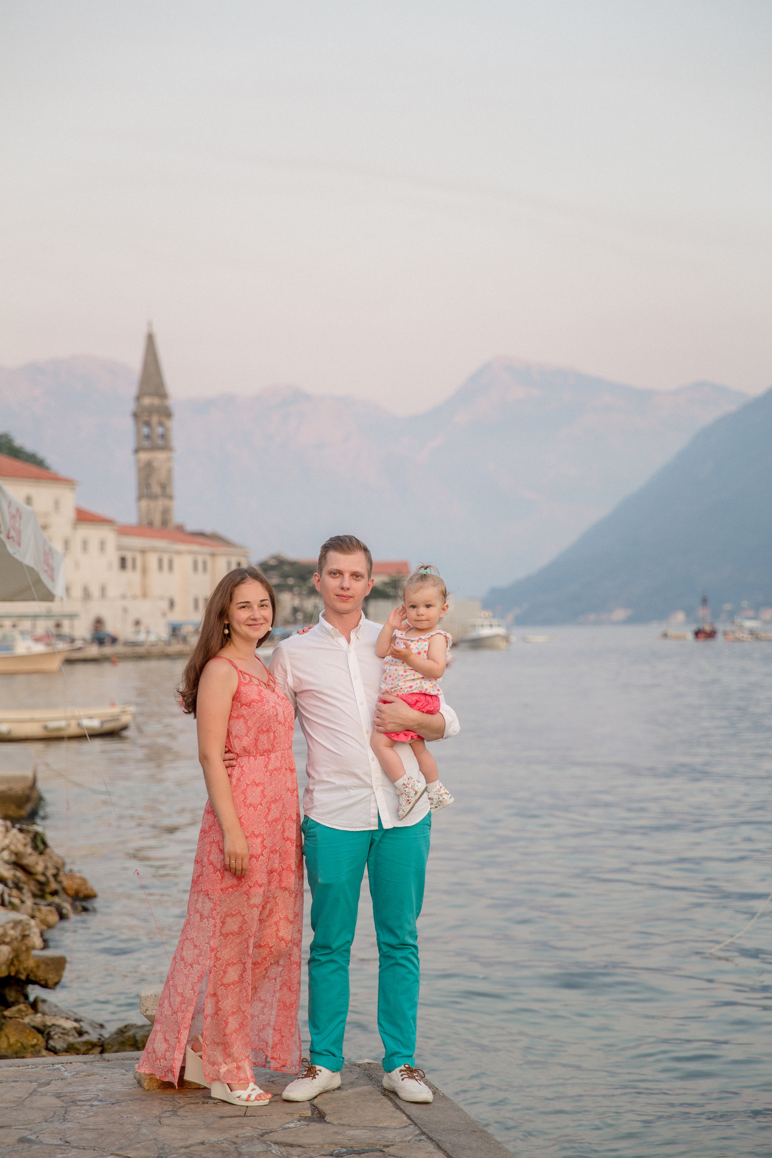 Family photo session in Perast Montenegro