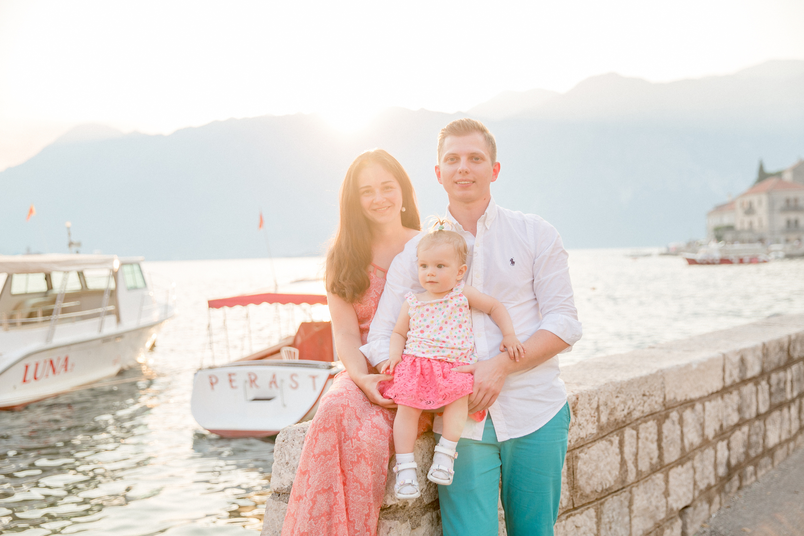 Family photo session in Perast Montenegro