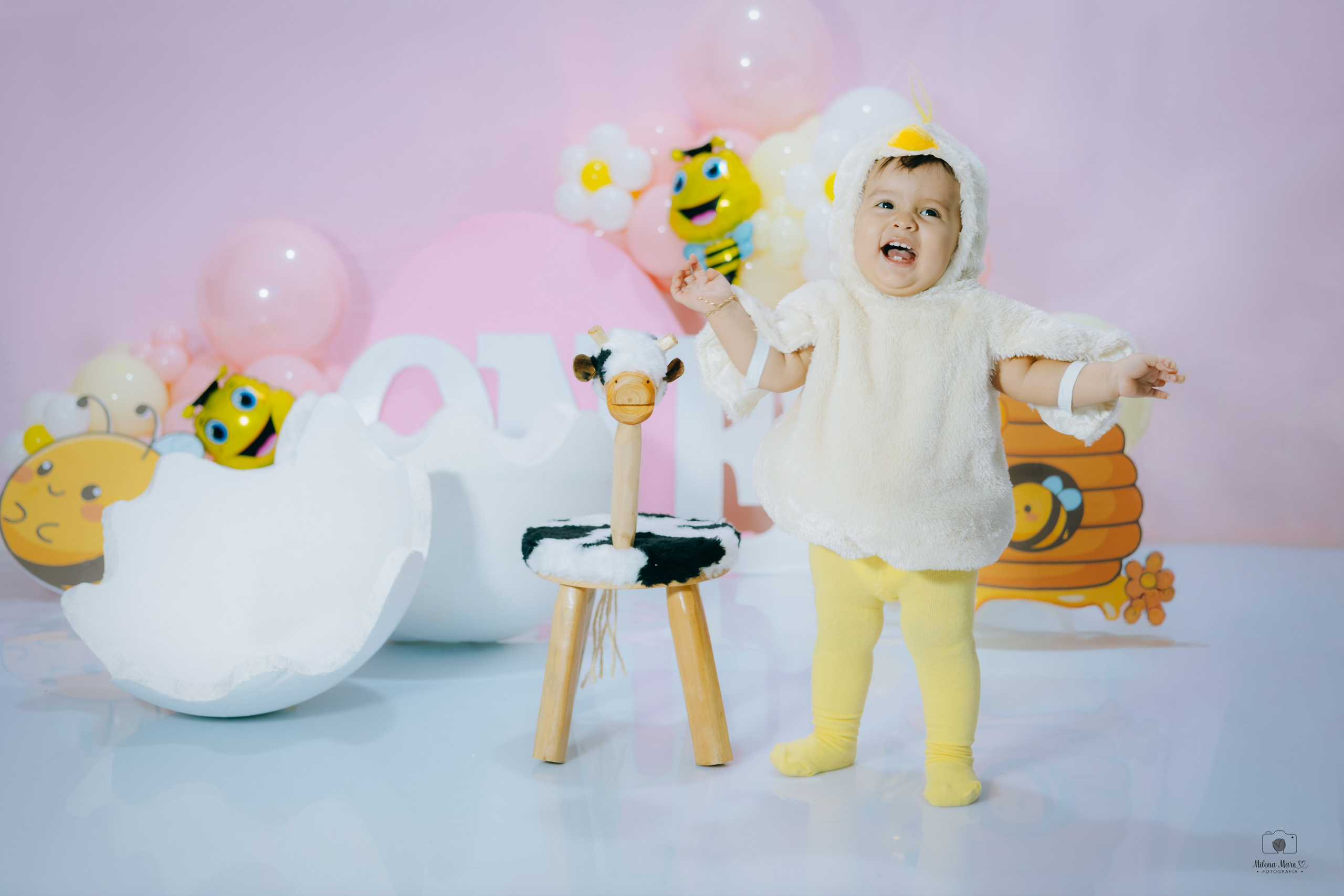 PRIMER AÑO ABEJITA. Milena Maro Fotografía: estudio profesional en Acacías, Meta. Retrato familiar, infantil, maternas, eventos y empresas