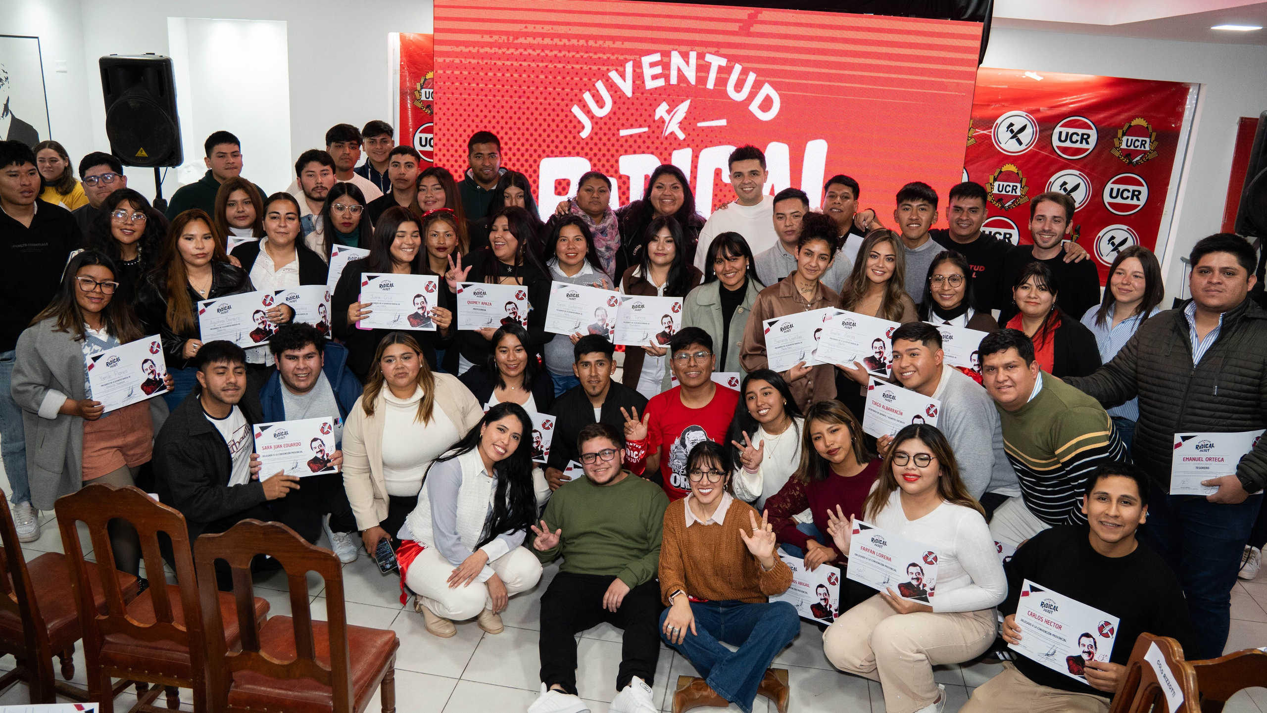 Asunción de autoridades de la Juventud Radical. Cuarta Pared