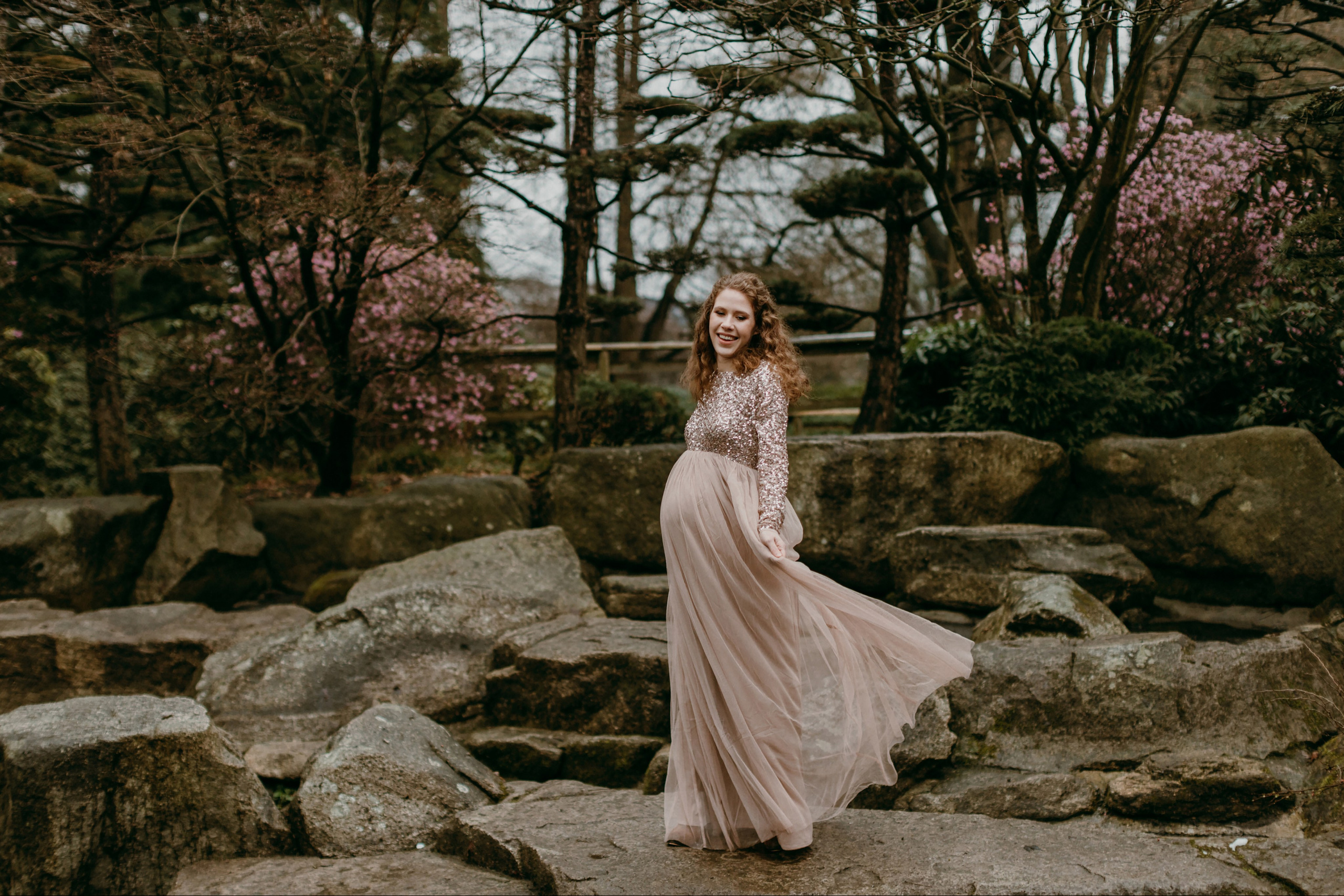 Babybauch-Fotoshooting in Planten un Blomen in Hamburg. Maria Chistyakovа — Fotografin in Karlsruhe, Baden-Baden und Umgebung