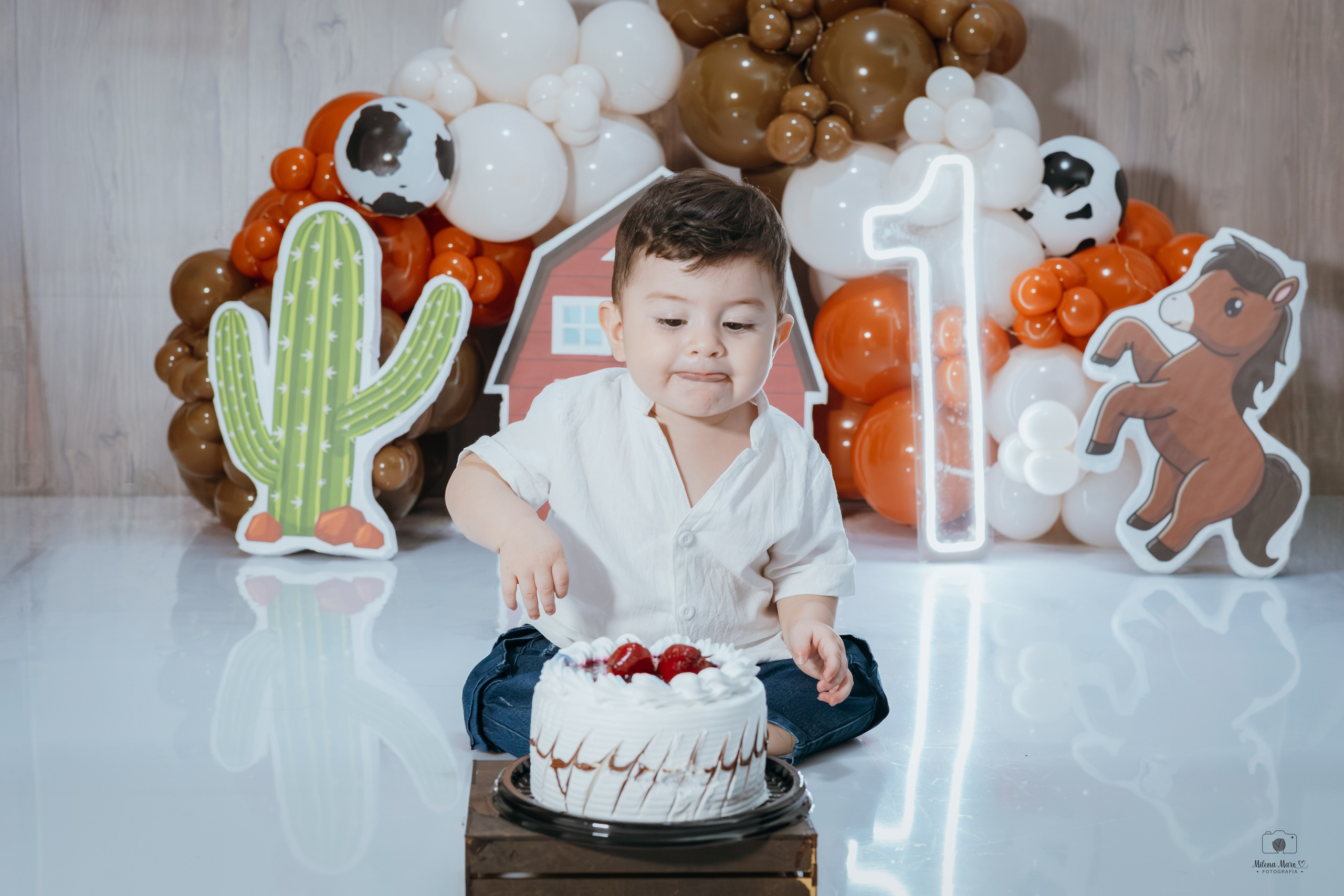 CAKE SMASH - PRIMER AÑO. Milena Maro Fotografía: estudio profesional en Acacías, Meta. Retrato familiar, infantil, maternas, eventos y empresas