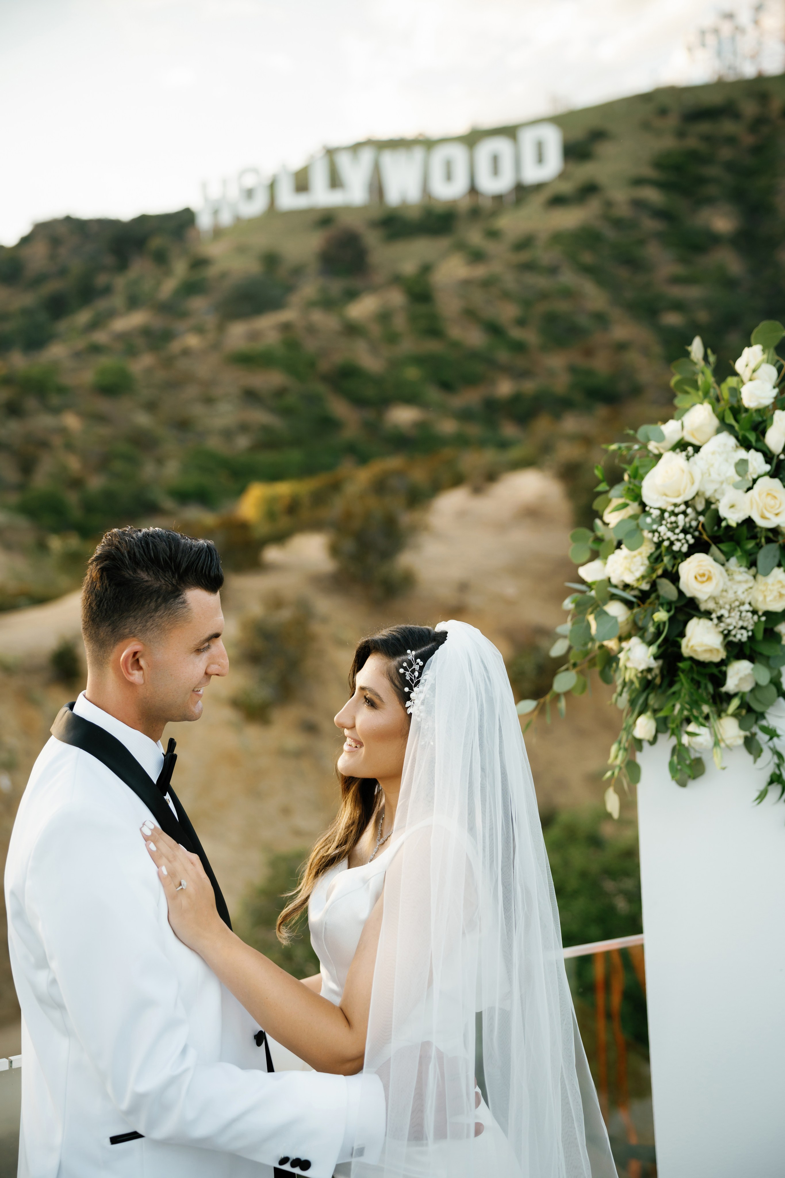 Wedding at the Hollywood Sign Venue, Los Angeles, California. Wedding Photography & Videography Team in California, Los Angeles, San Francisco, San Diego and Travel