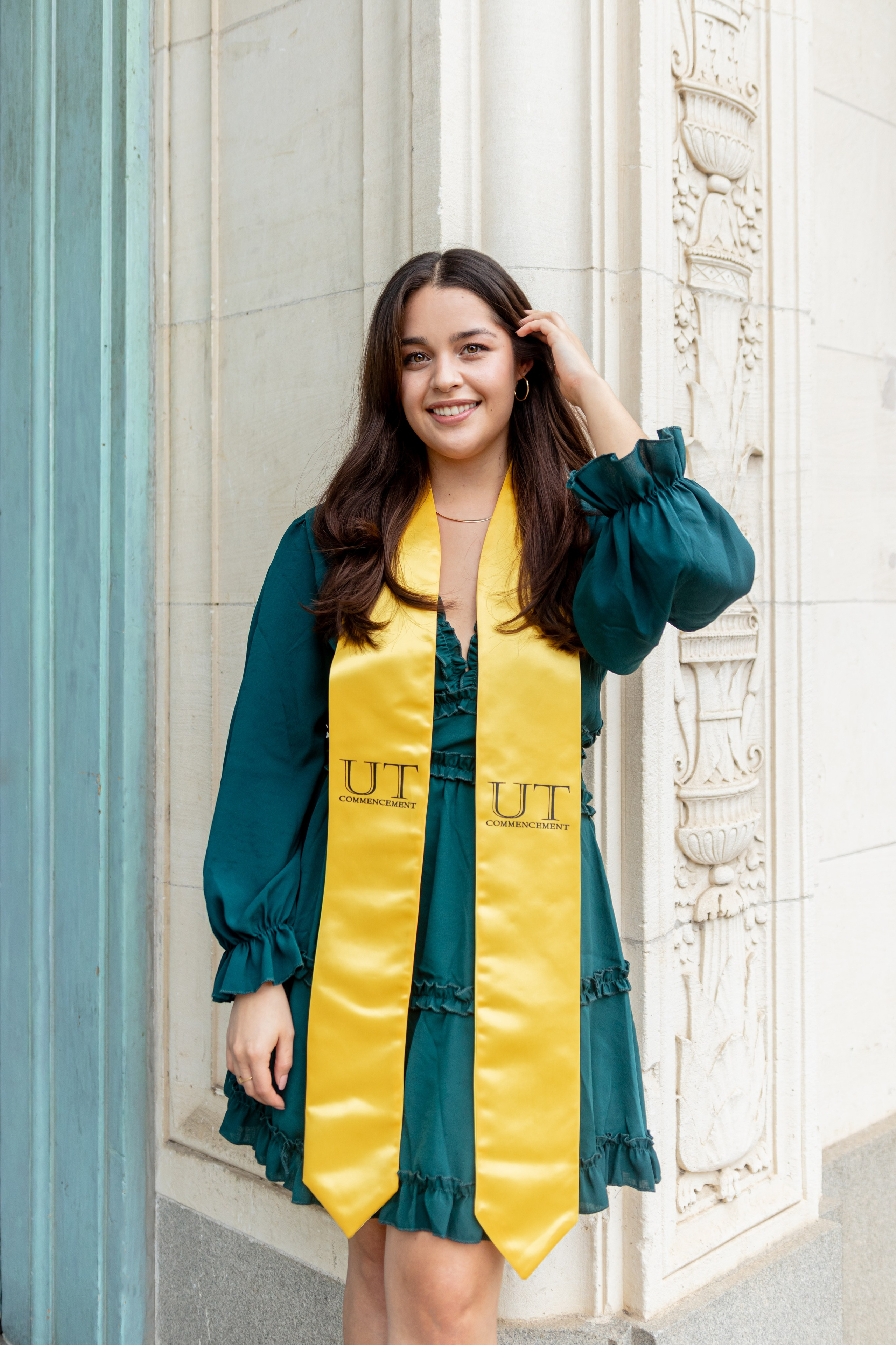 Monica’s graduation photoshoot at the University of Texas Austin
