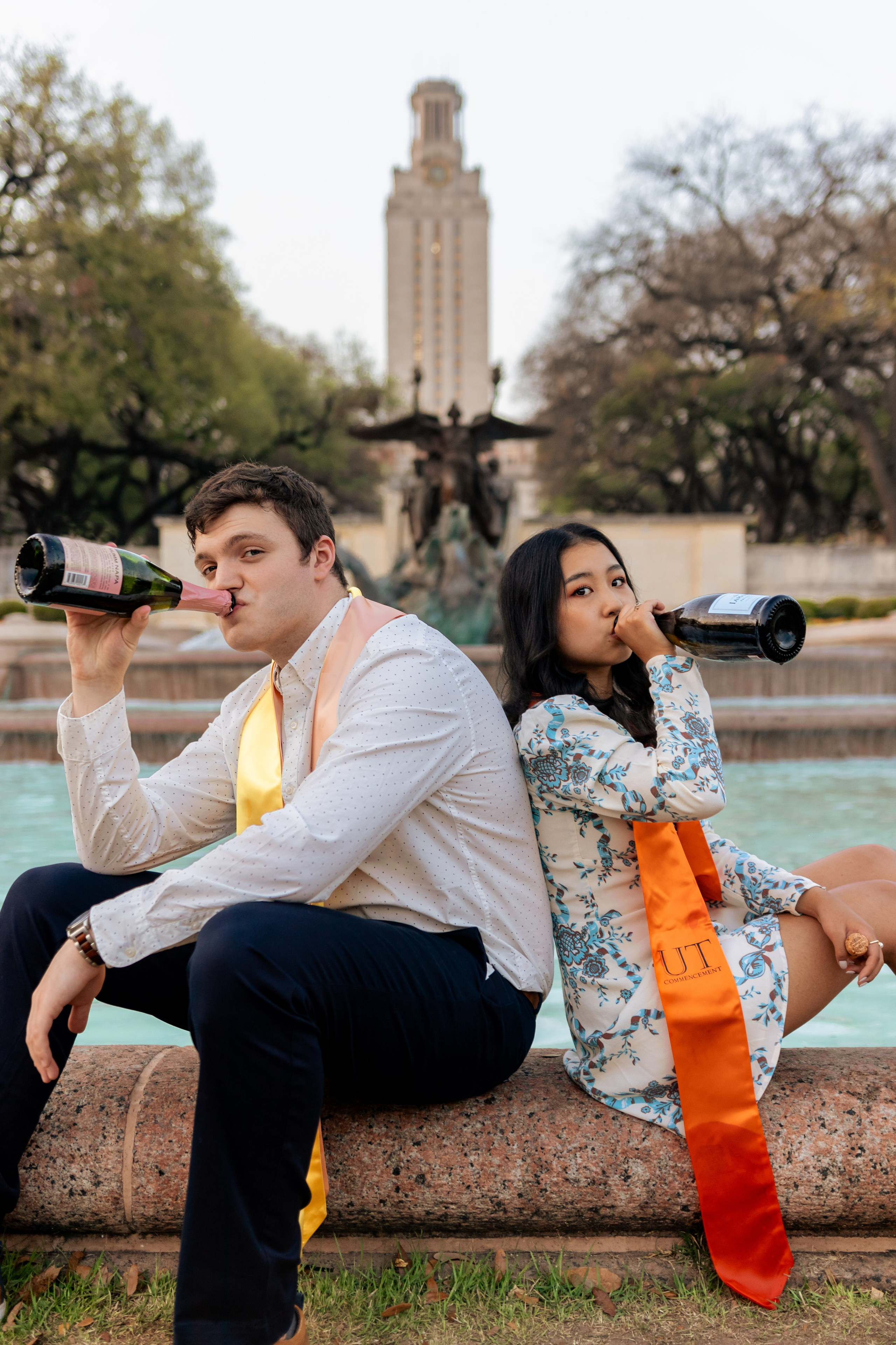 Aaron's graduation photoshoot at the University of Texas in Austin