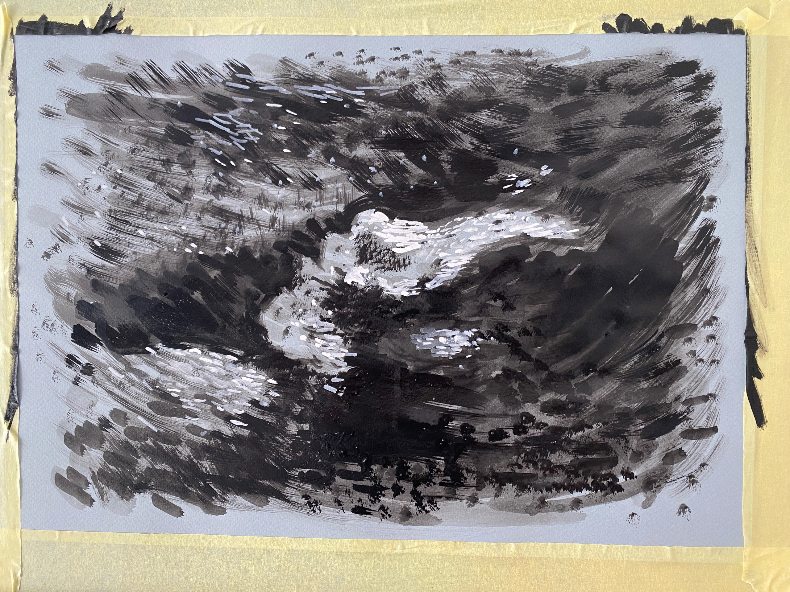 Embryo art, 30 x 40 cm, ink on paper