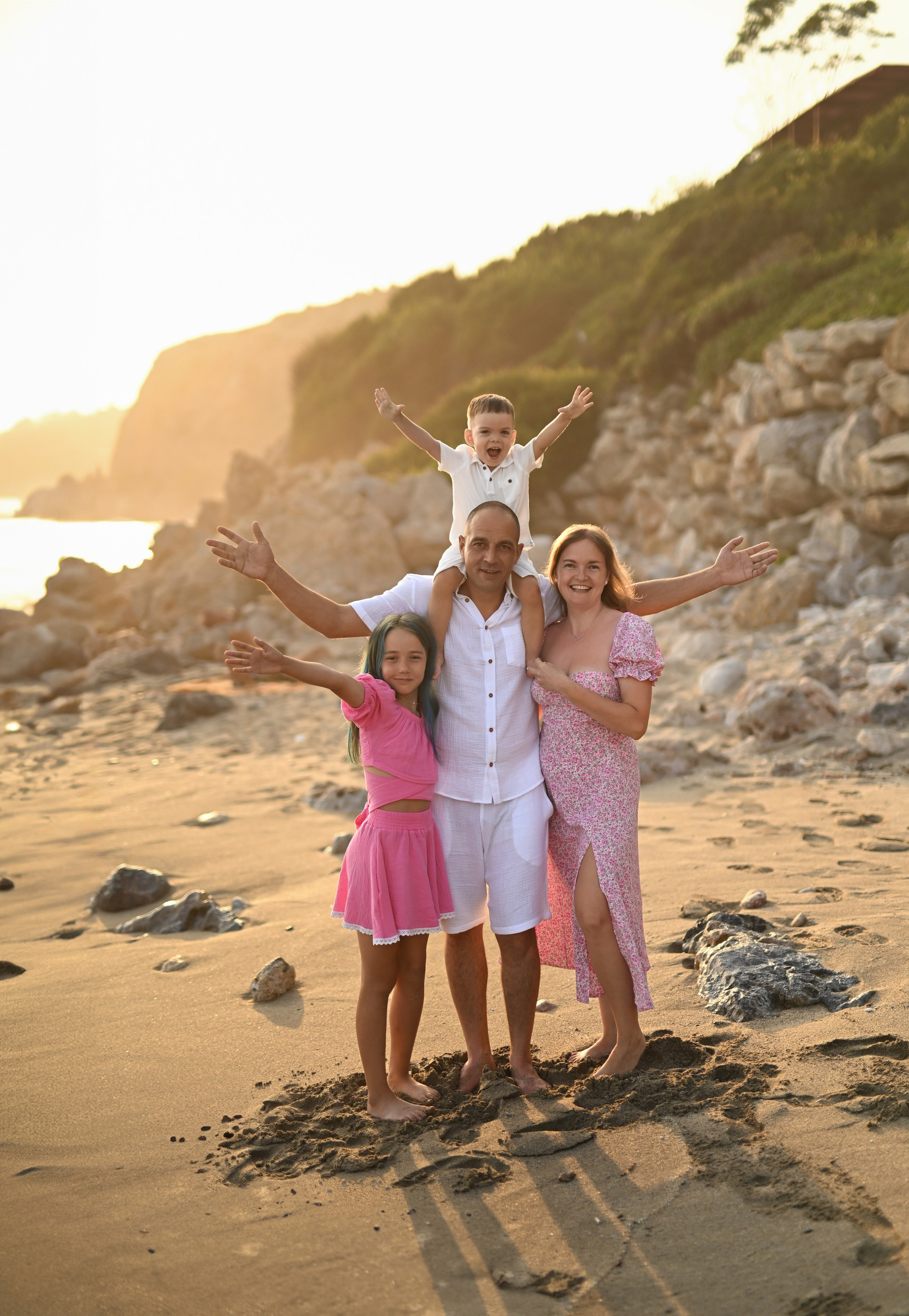 Семейная съемка на пляже Клеопатра. Фотограф в Алании (Аланье), Сиде, Манавгате. Турция