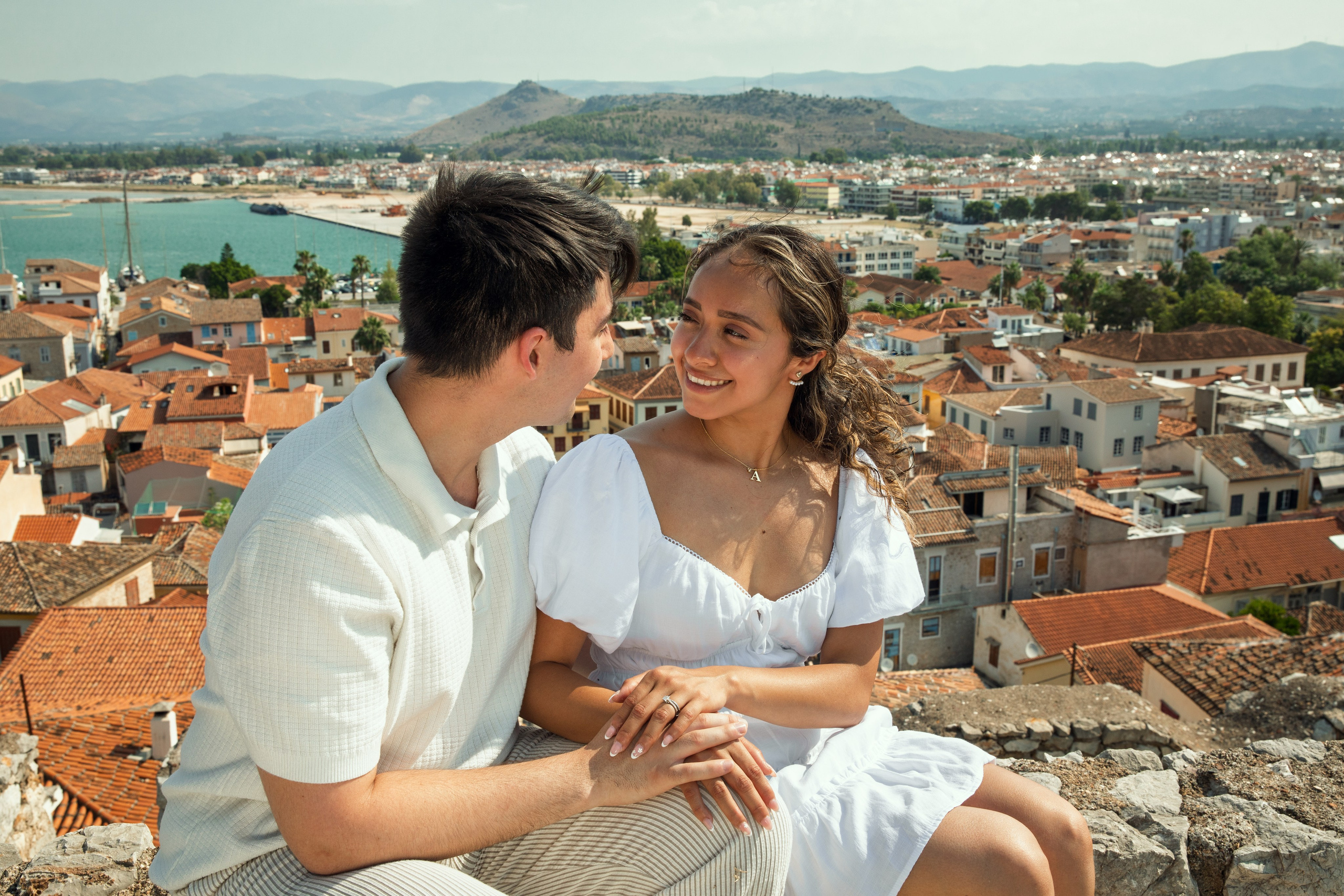 Ariana & Richard (USA). Photographer Anya Khasapi. Nafplio, Greece