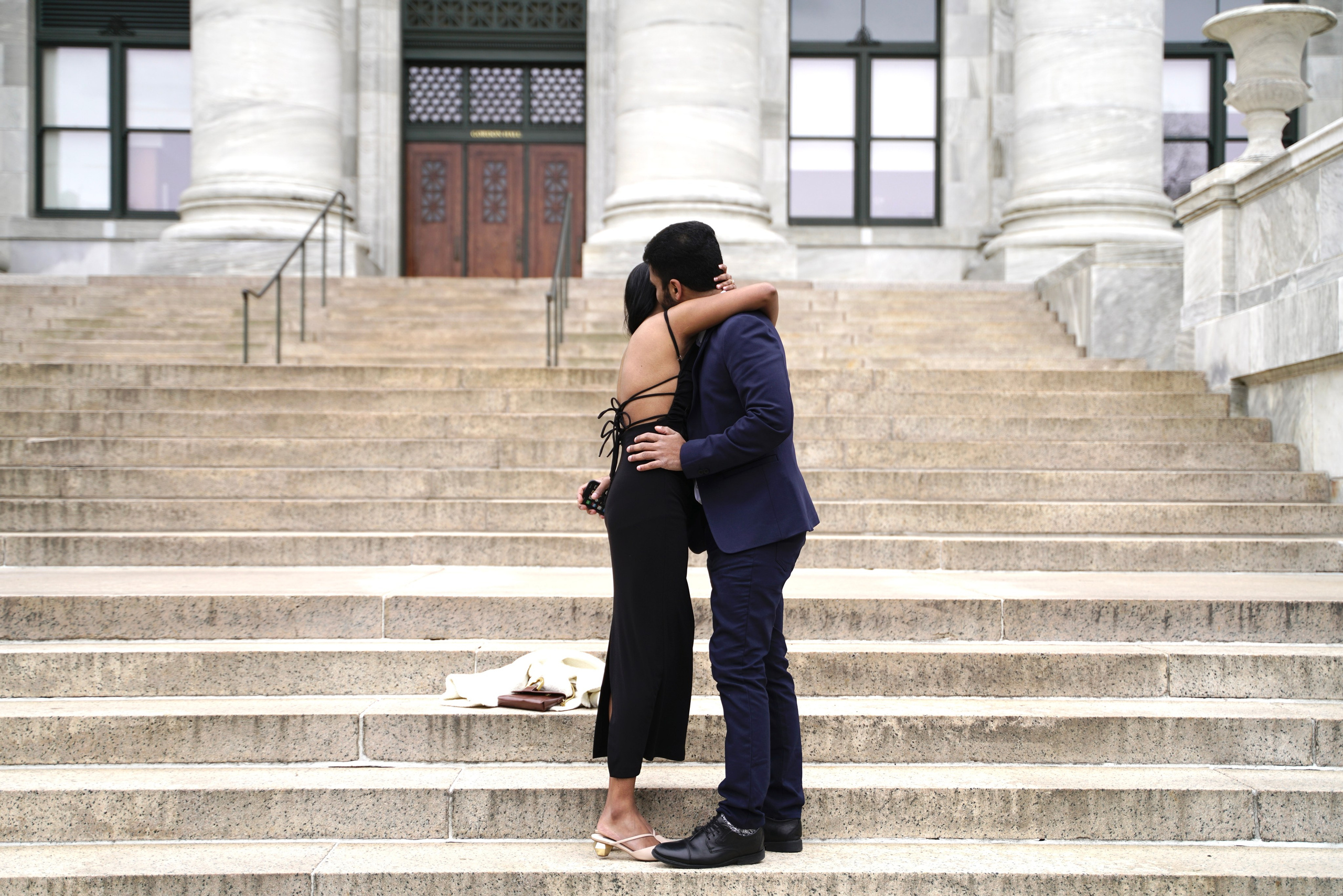 Sarath and Aishwarya at Boston Medical School. Stefanovich Photography | Boston, MA