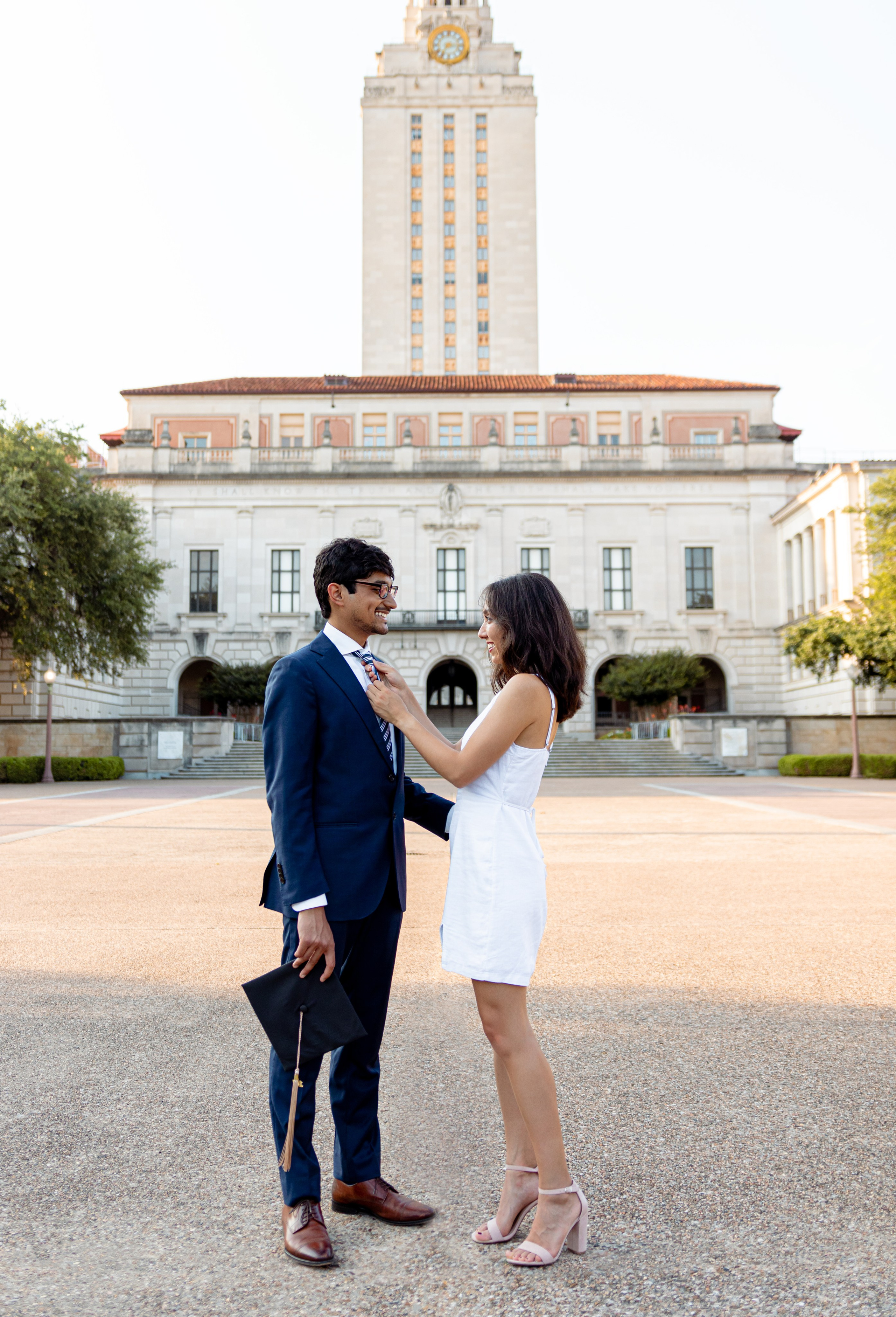 Samir's graduation photoshoot at the University of Texas Austin