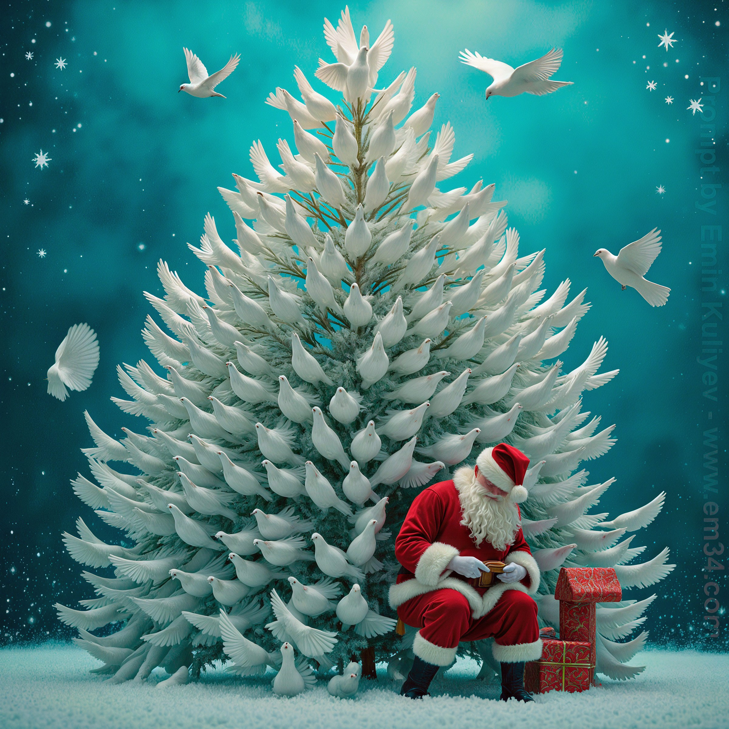 Created my own vision of a Christmas tree in ai. Emin Kuliyev — Award-Winning Wedding Photojournalist NYC & USA | Best Wedding Photographer Known for Candid, Timeless Moments