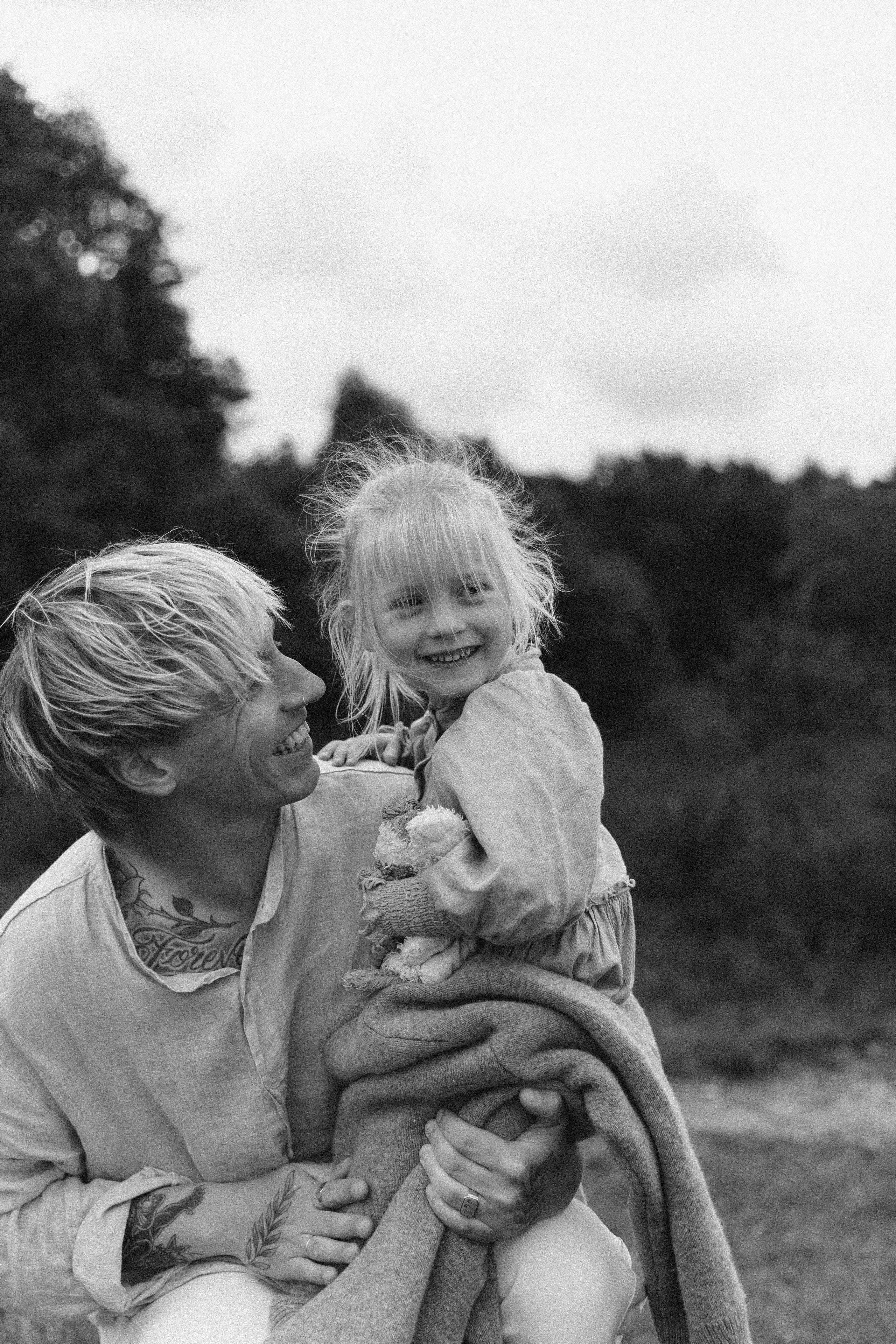 Family hugs. True self