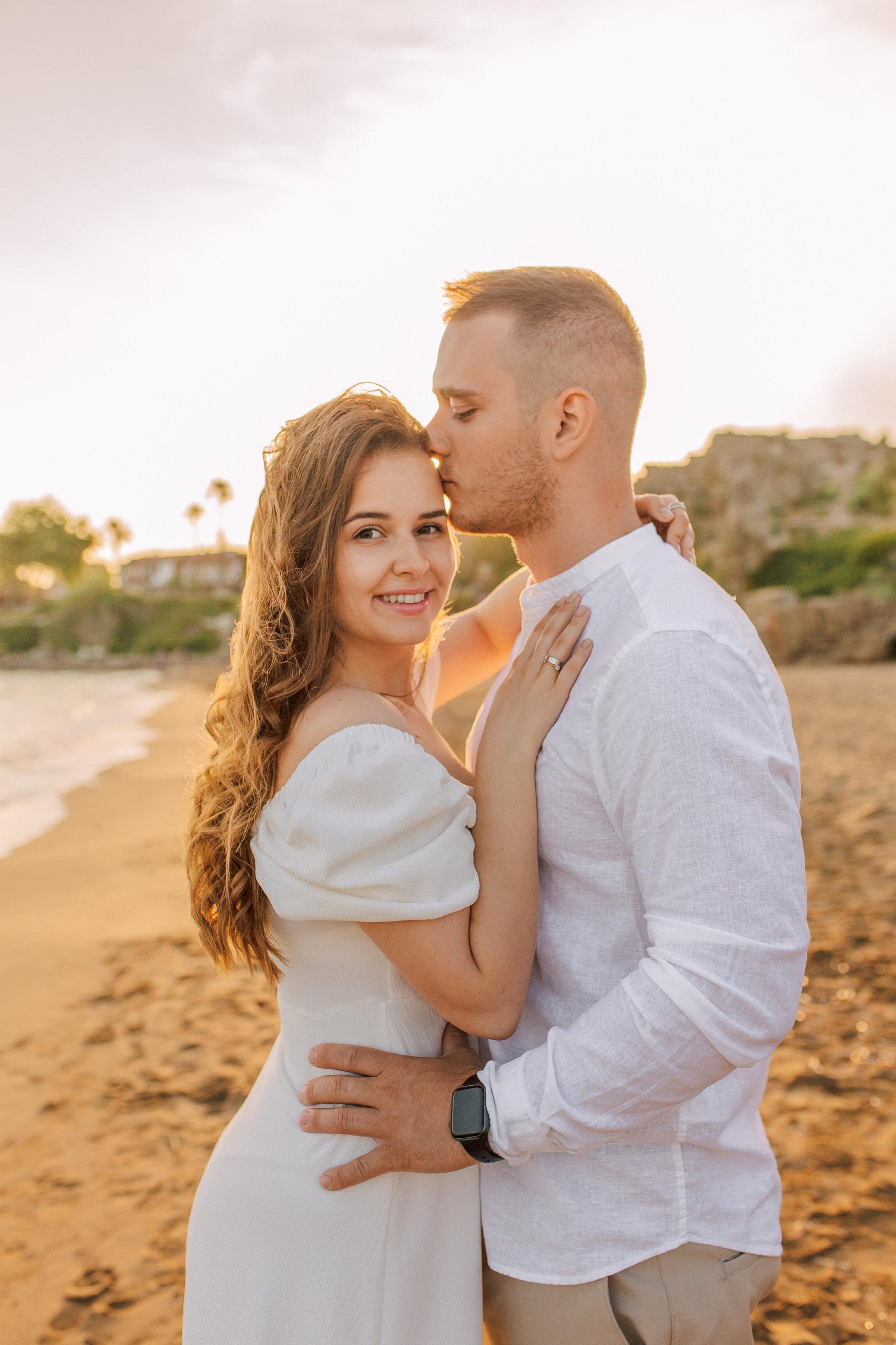 Aesthetic Beach Love Story in Side at Sunset. Professional Photographer in Alanya, Side, Belek, Antalya. Turkiye