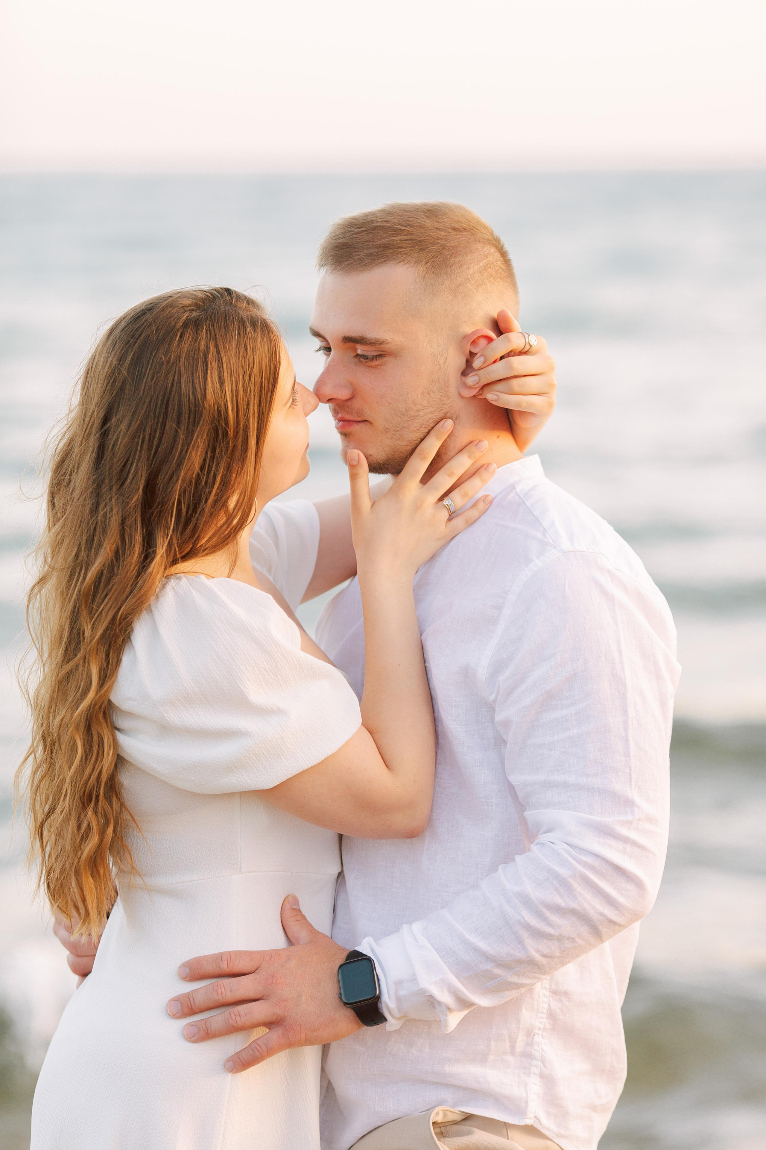 Aesthetic Beach Love Story in Side at Sunset. Professional Photographer in Alanya, Side, Belek, Antalya. Turkiye