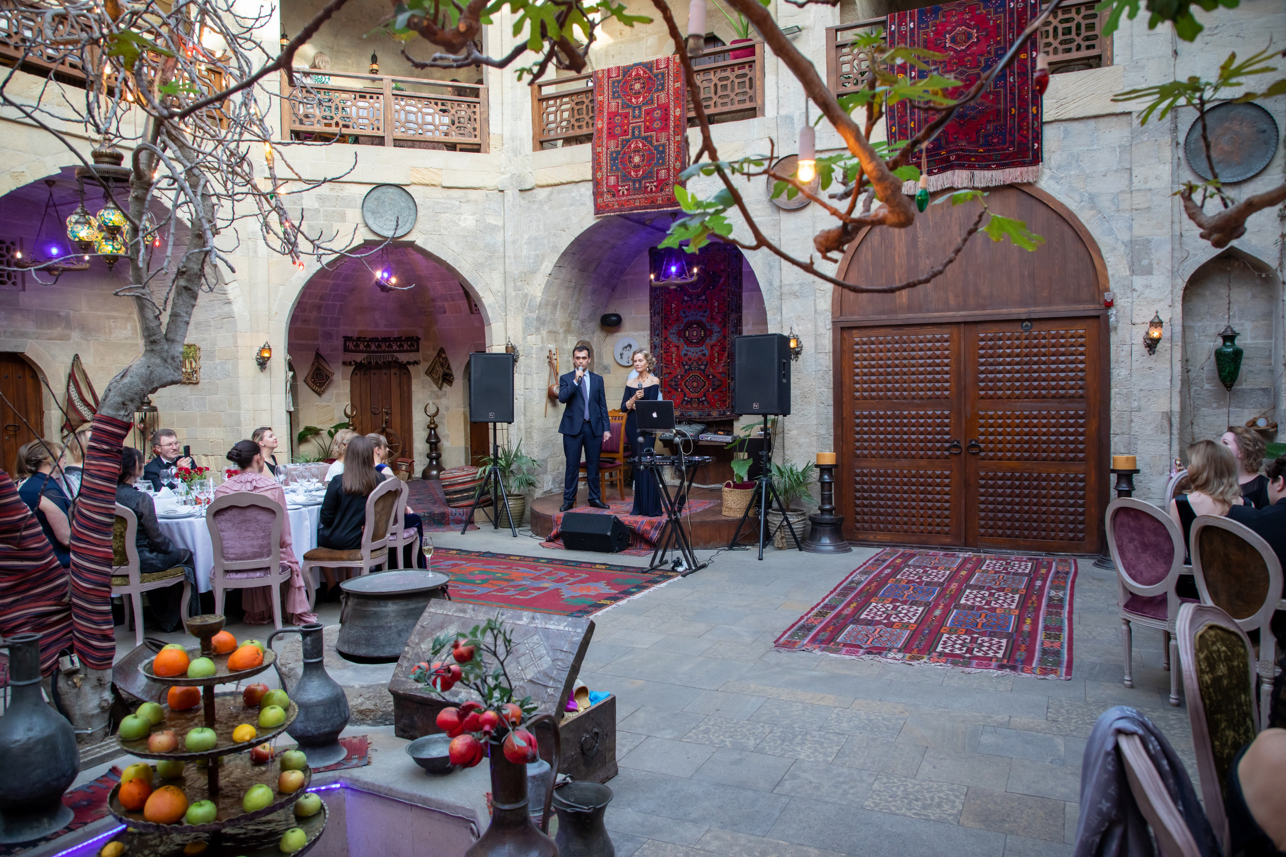Gala-Dinner with the French Countess, the main etiquette expert Marie de Tilly. Baku Photographer
