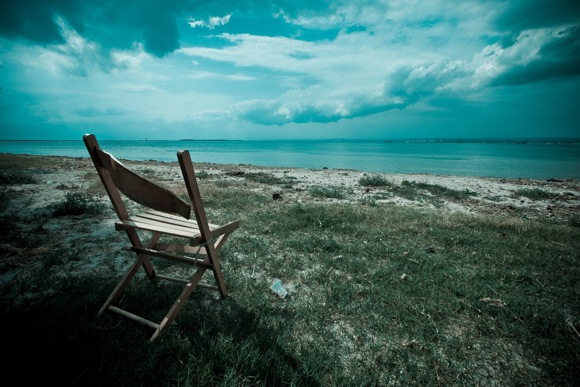 Sea landscape in Taranto 