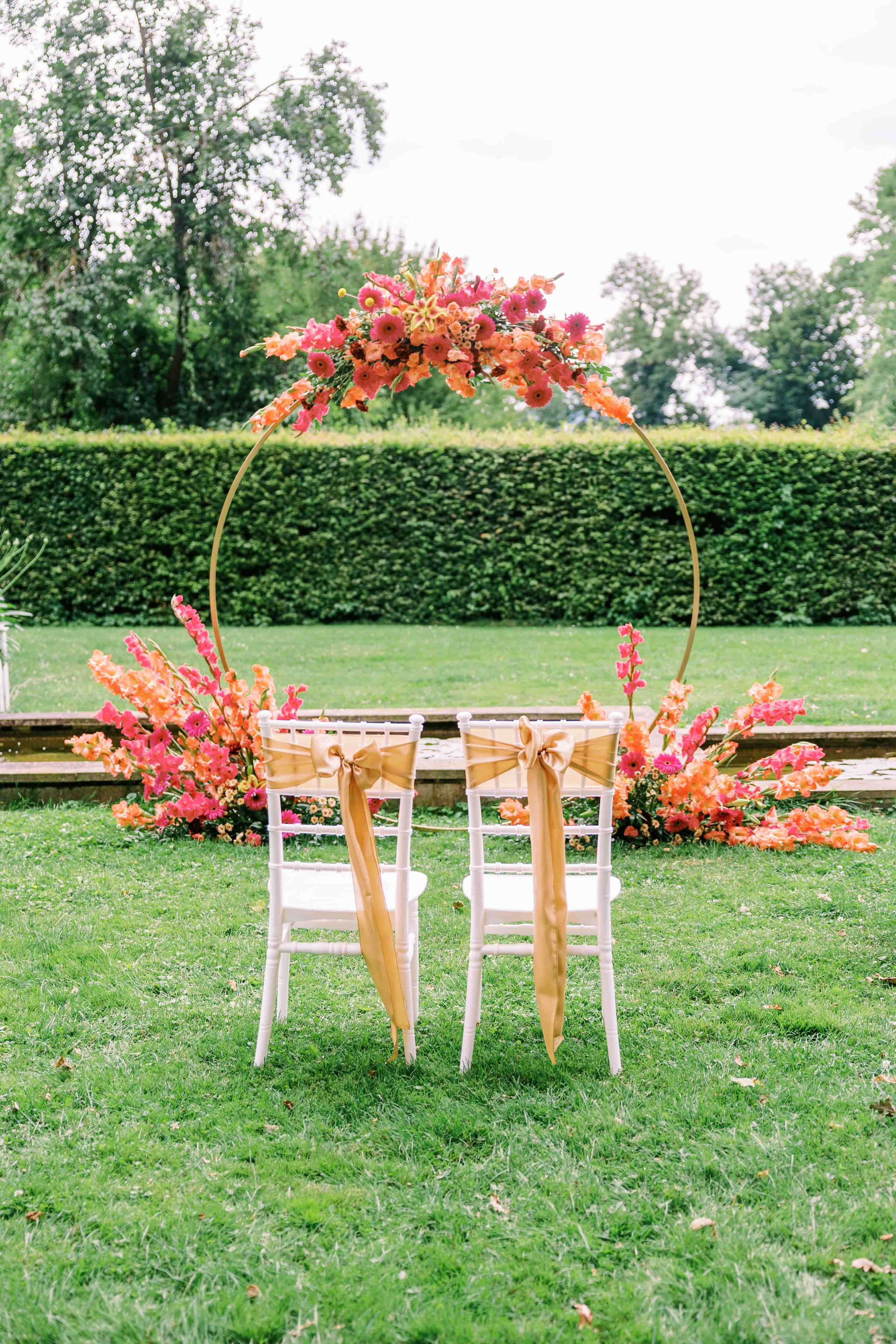 freie trauung deko im schloss von hammerstein