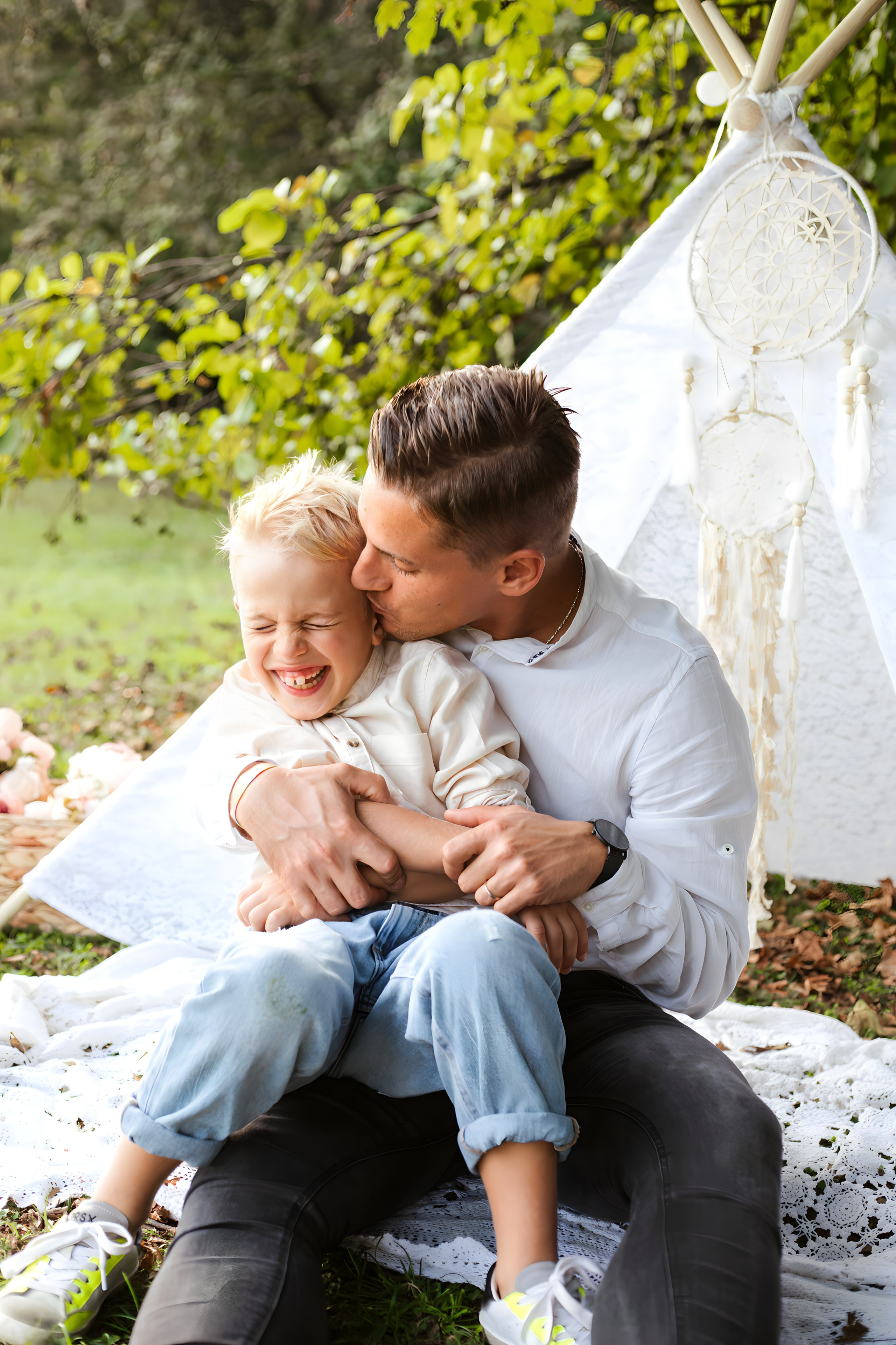 Maggie e la sua bellissima famiglia. Luci e Capricci Photography