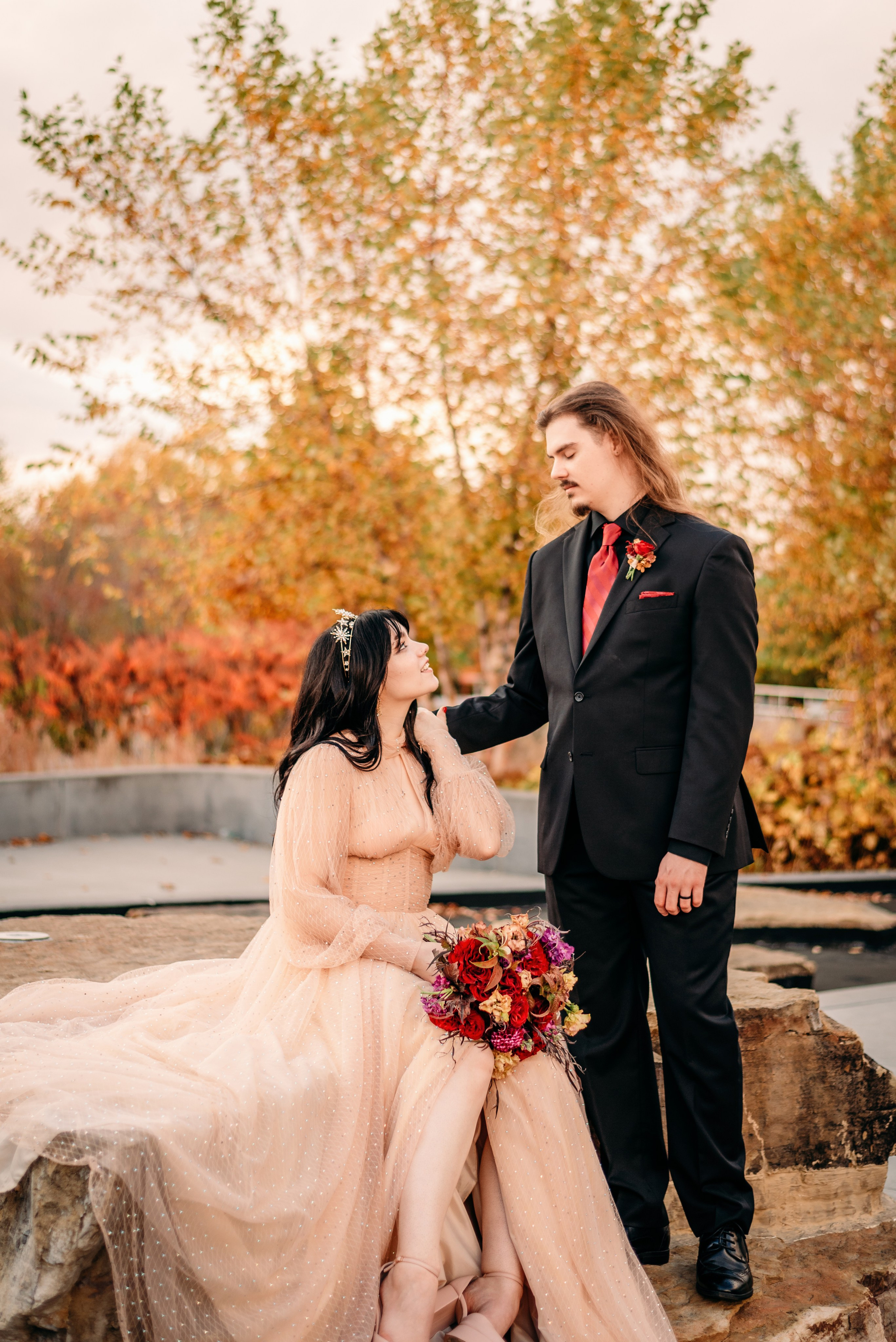 Bold & Dramatic Wedding at The Paper Mill on The Landing | Fort Wayne Wedding Photographer. Alexandria Danielle Photography | Fort Wayne & Indianapolis Wedding Photographer