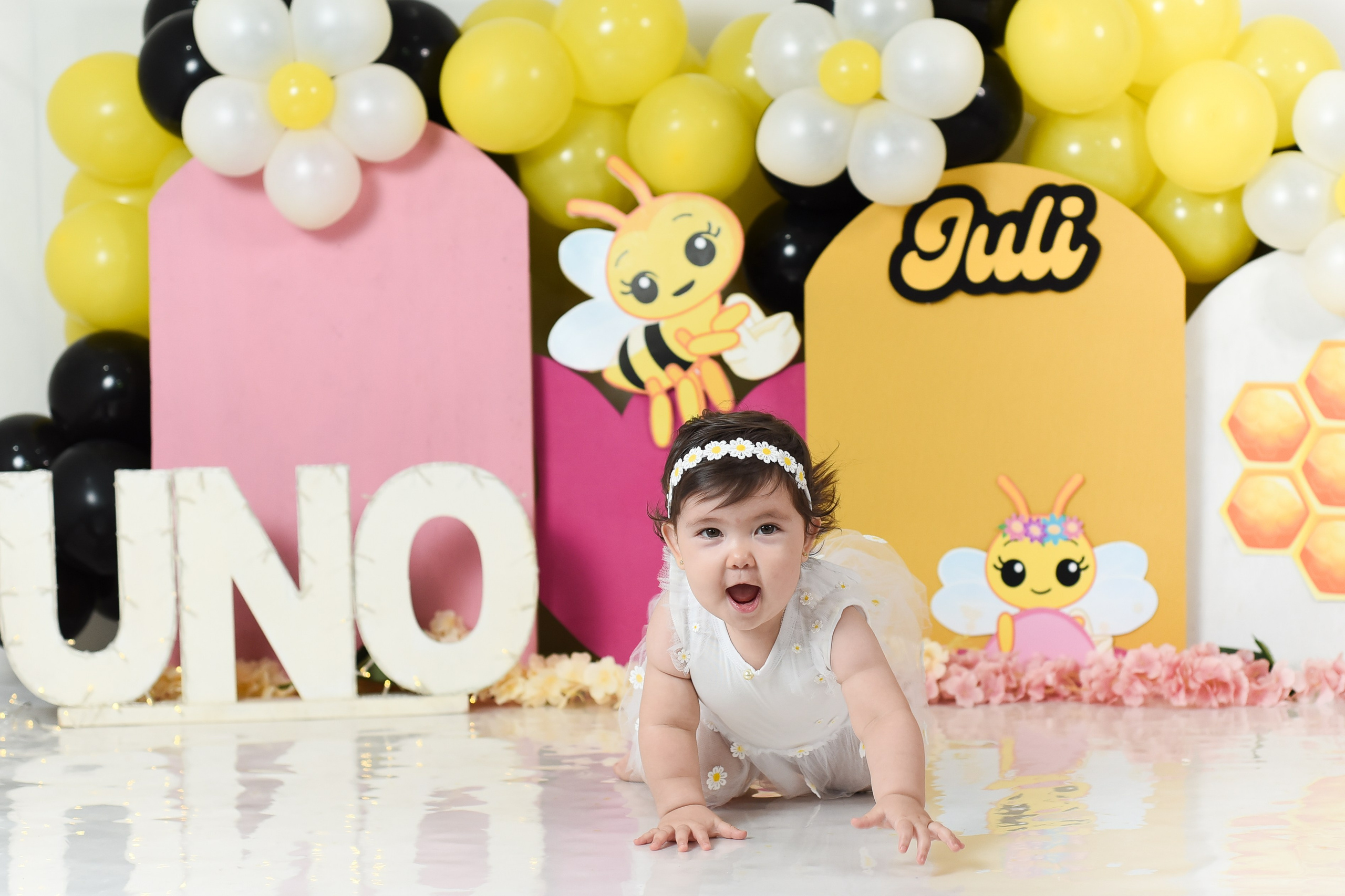 Sesión 1er añito de Juli. Temática: Abejita de Plim Plim +  Mini Sesión Navideña. Fotografo de casamiento en misiones y fotógrafo de familia  Posadas