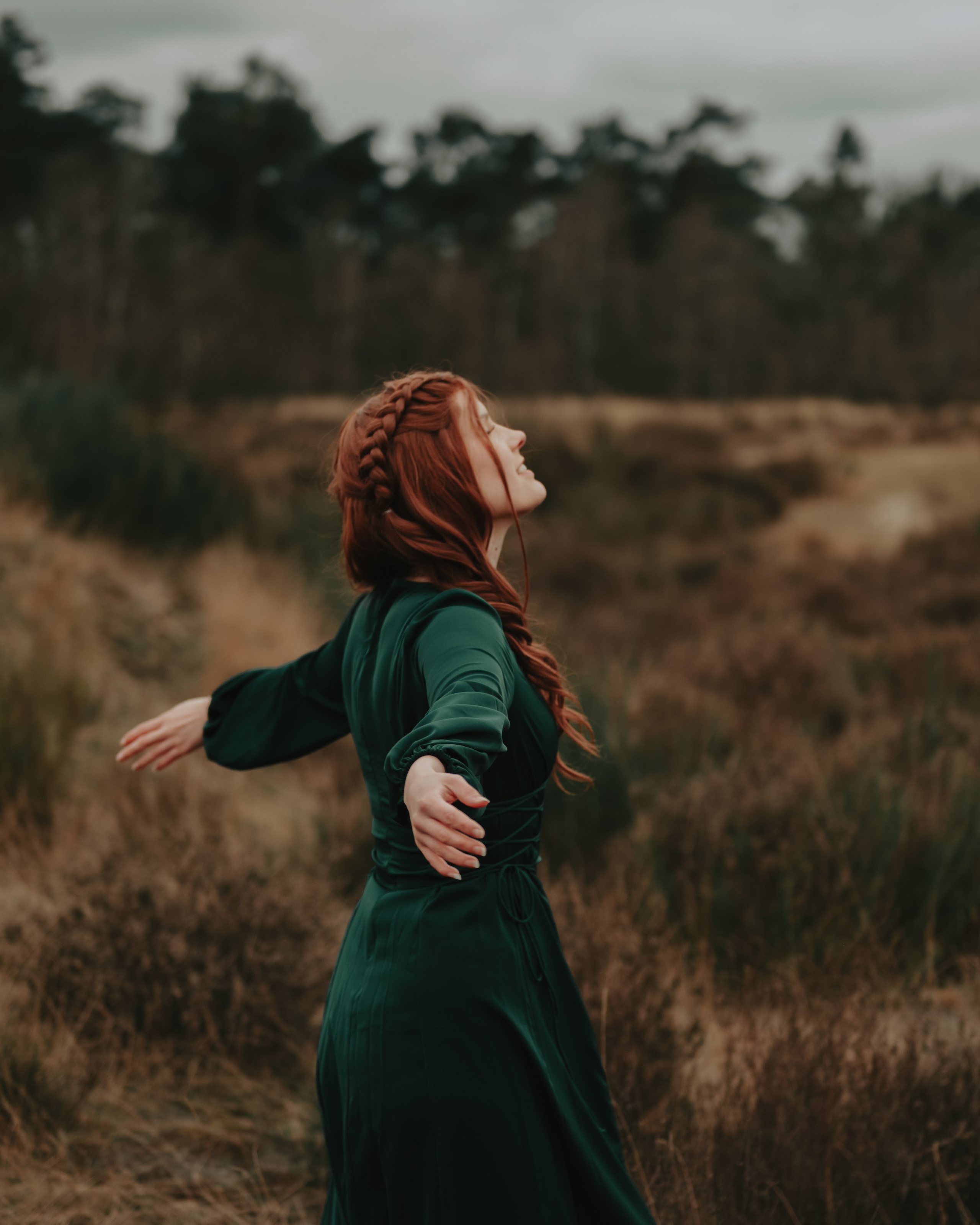 Warrior Princess Portrait Session in Heather Fields. Moth & Moss Photography