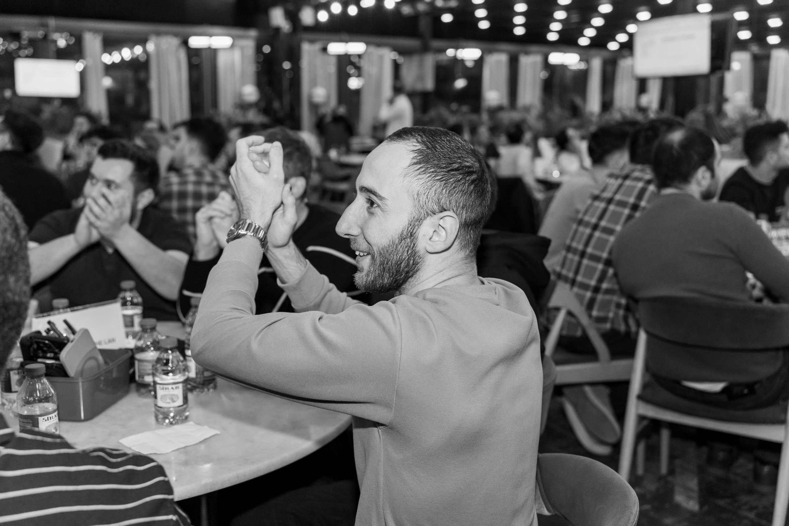 Azəronline şirkətinin əməkdaşlarının “Nə? Harada? Nə zaman?” oyunu. Fotoqraf Vəli Məmmədov