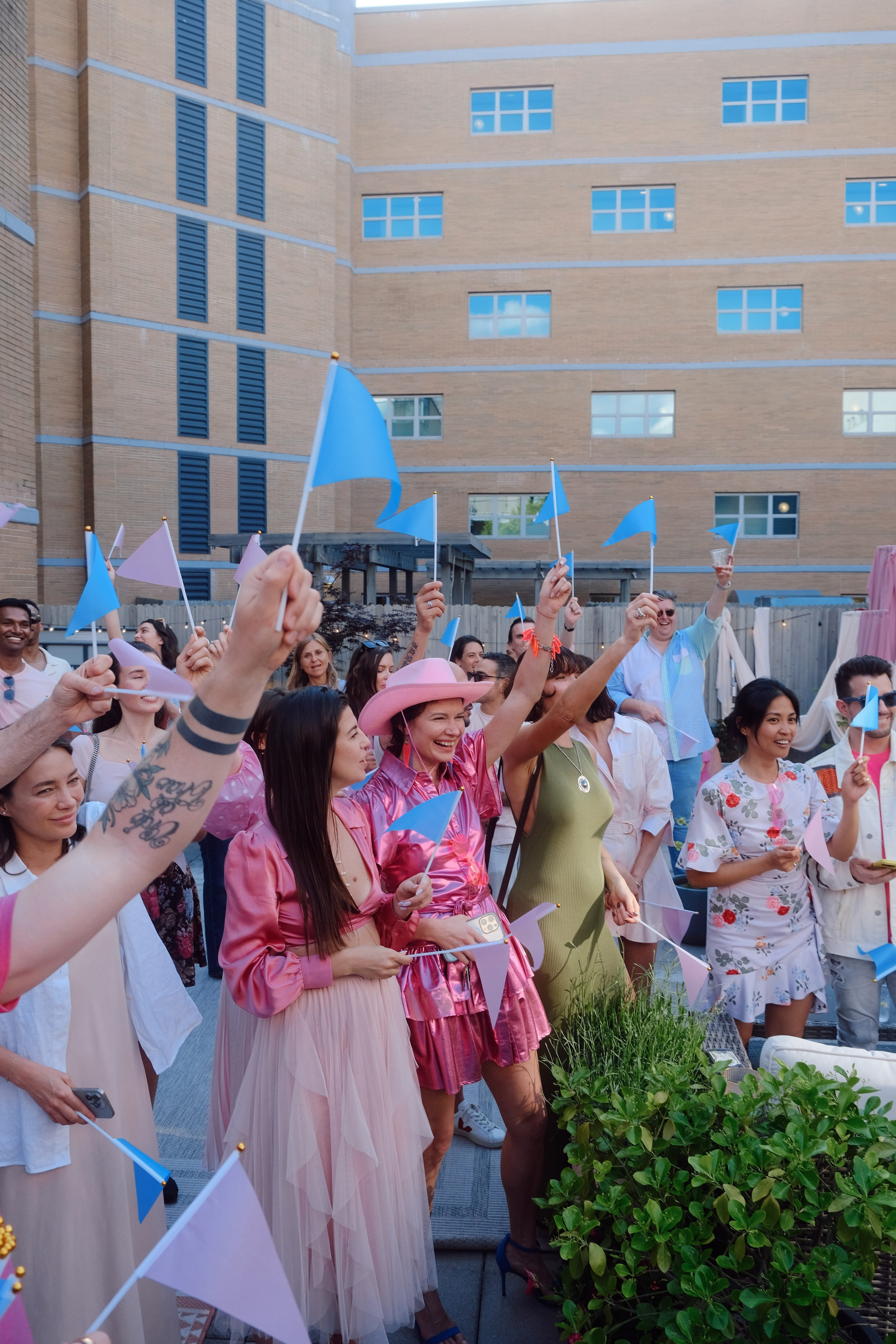 Joyful celebration of new life on the way