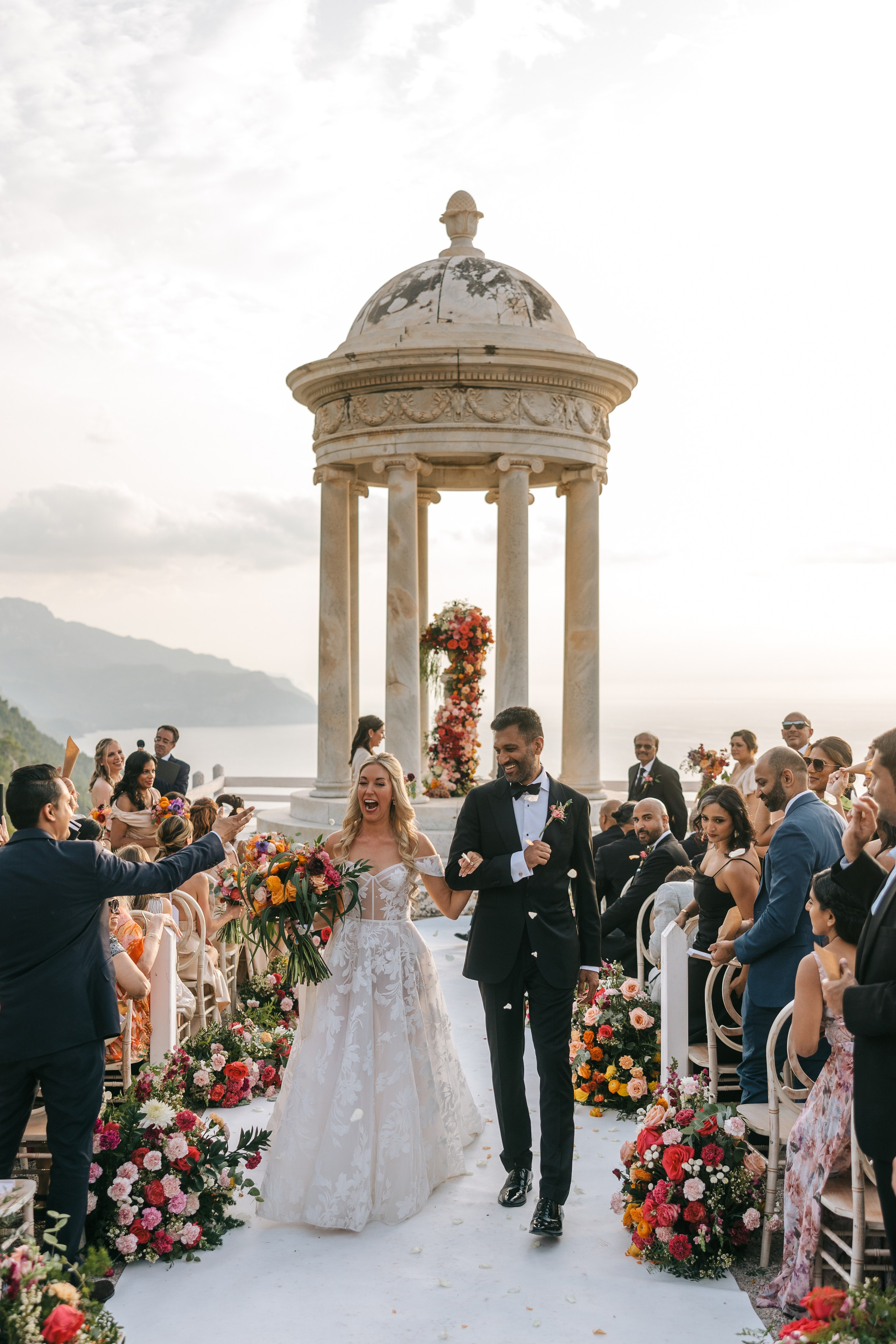 Mallorca venue Son Marroig for this LA Wedding Ceremony. Wedding Celebrant in Mallorca Iban Collin