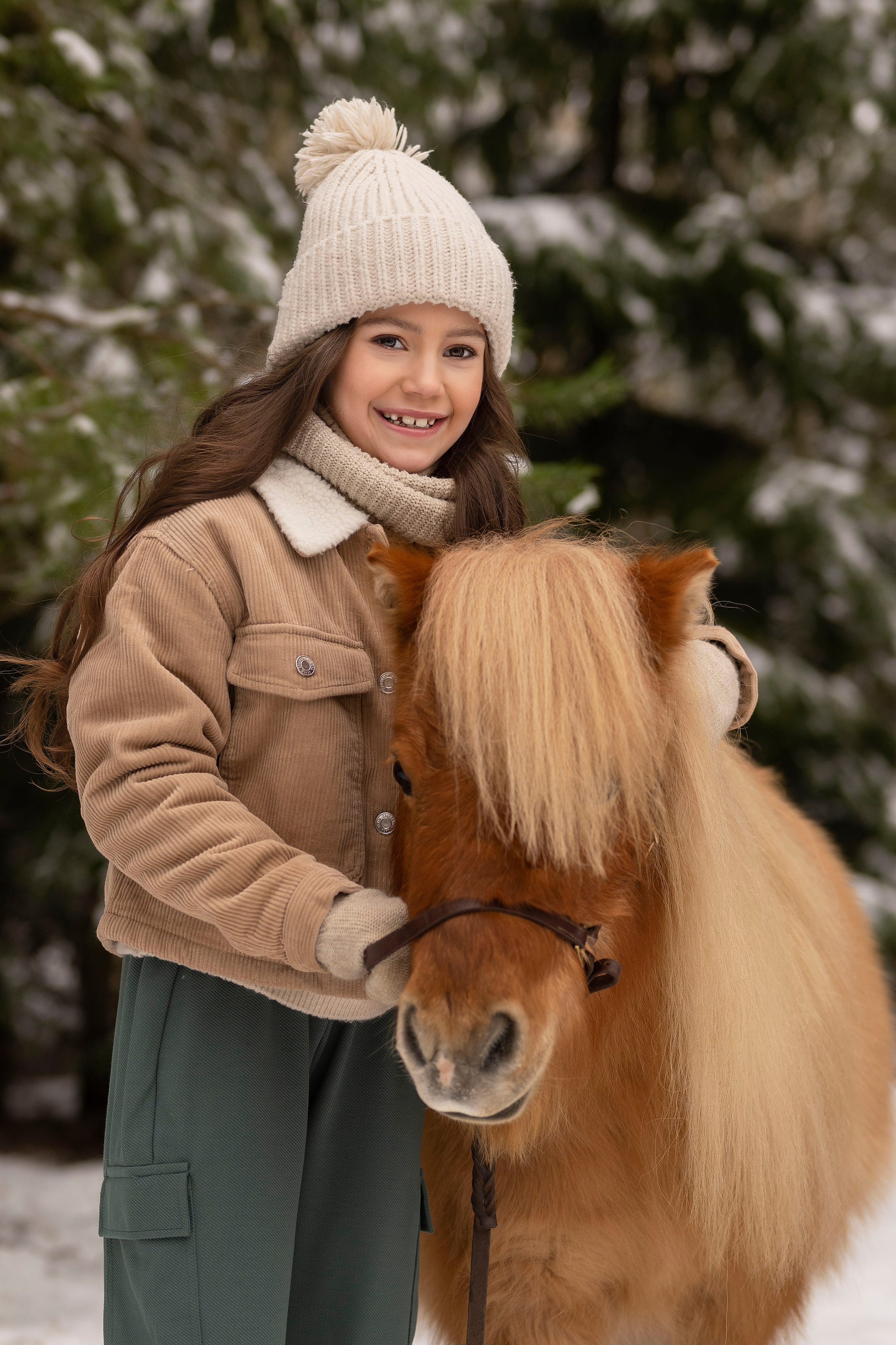 София, Микаэль и пони. Зимняя сказка. Анна Григьян — фотограф ретушёр в Даугавпилсе (Латвия)