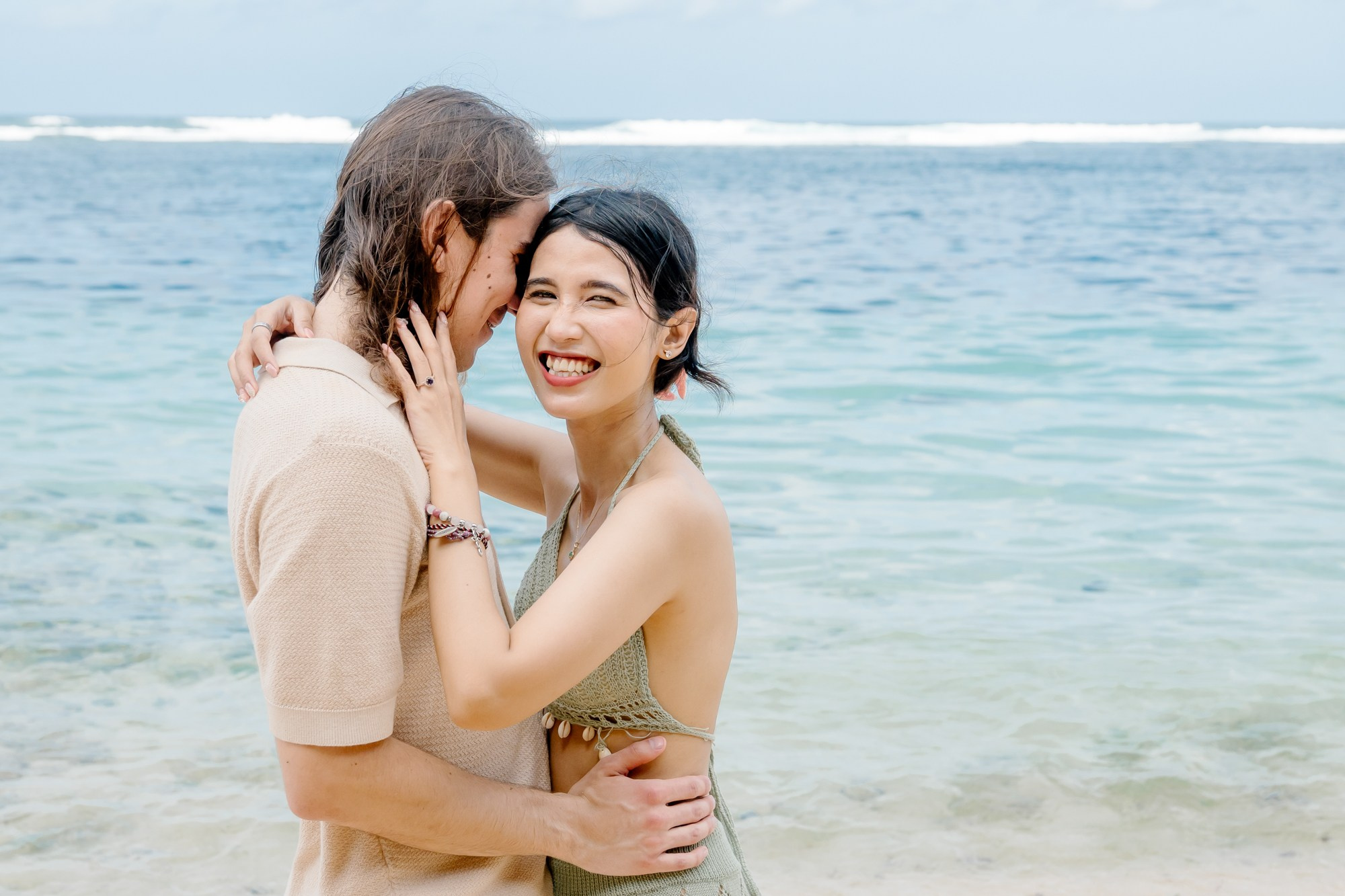 Marriage Proposal in Beach. Female Photographer in Bali